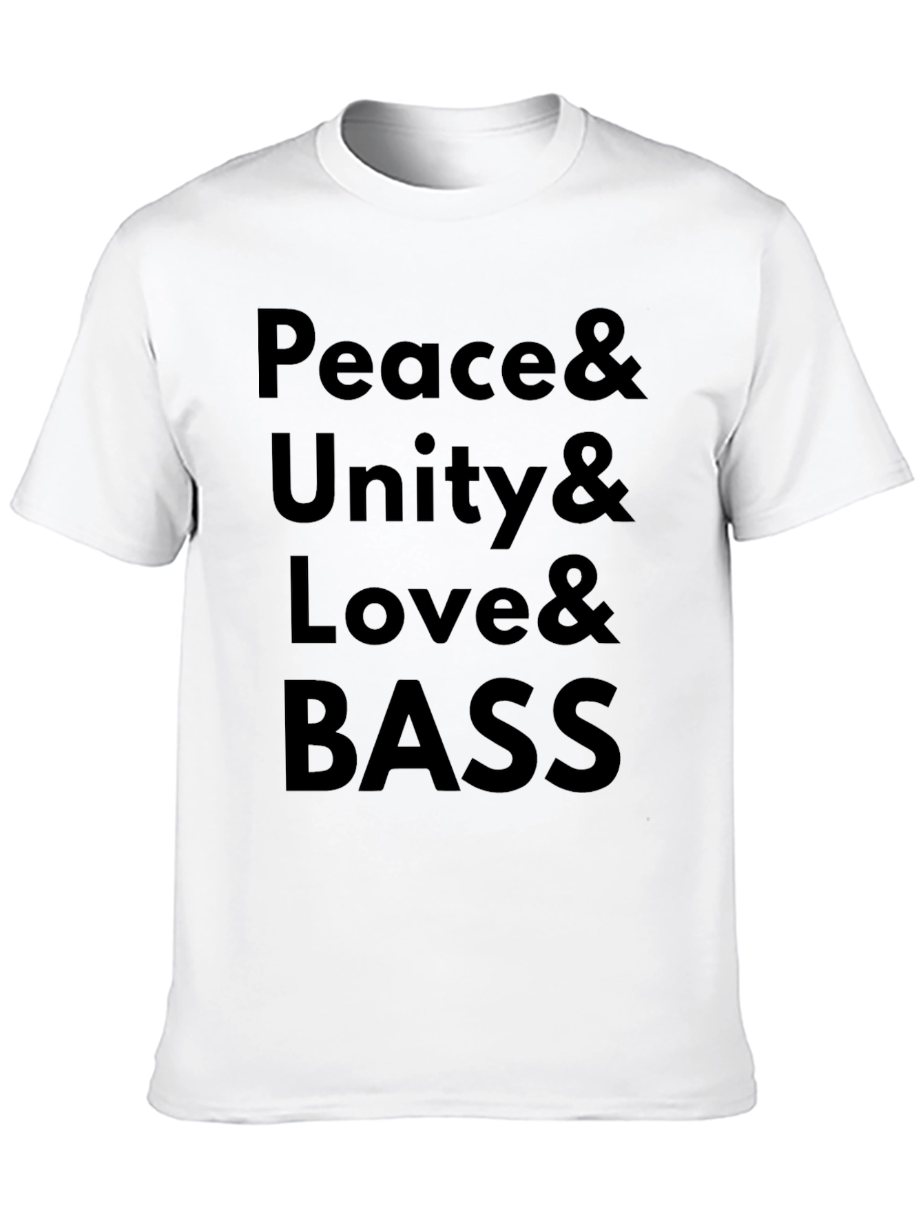 Peace Unity Love Bass Graphic T-Shirt