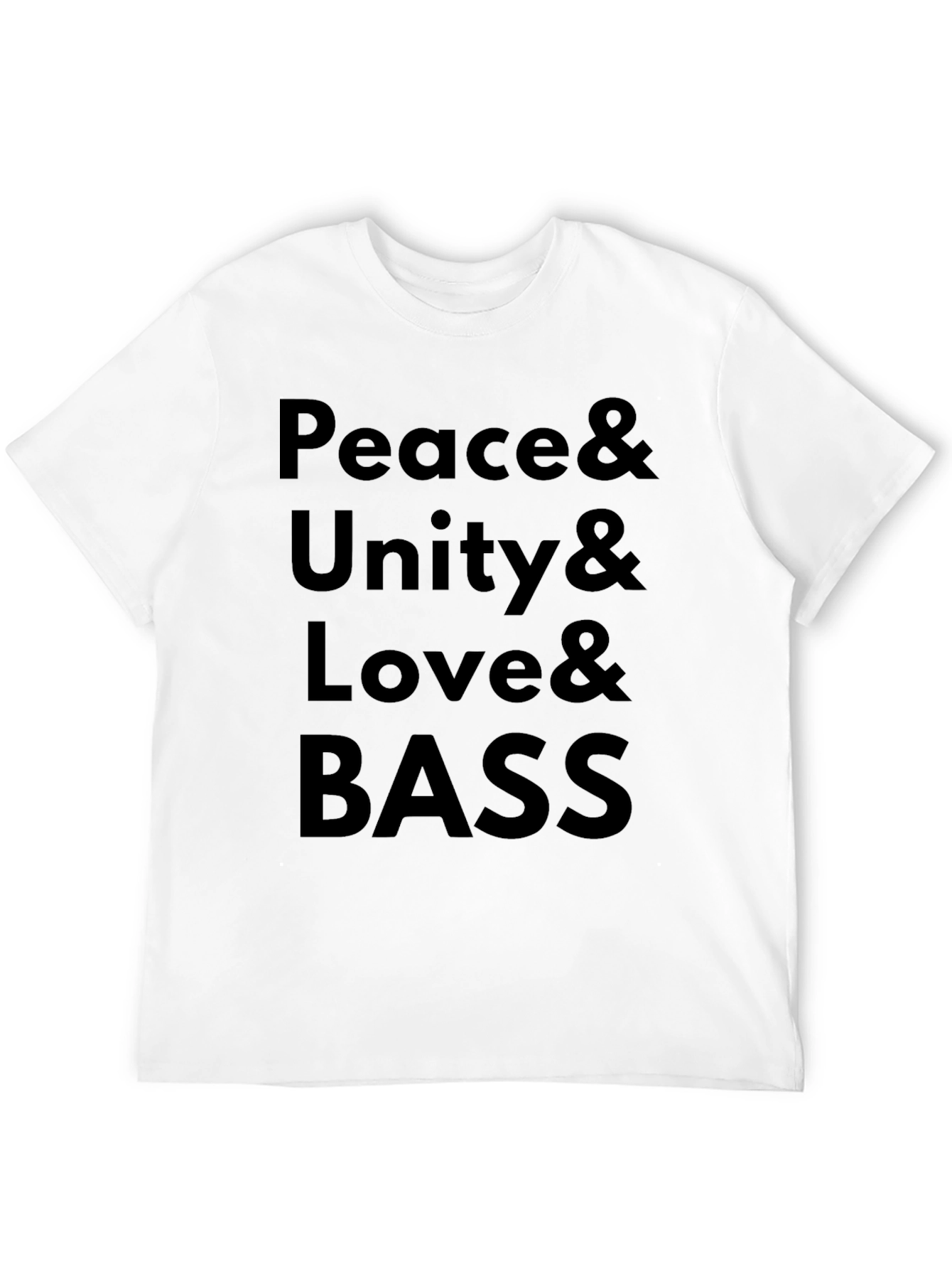 Peace Unity Love Bass Graphic T-Shirt