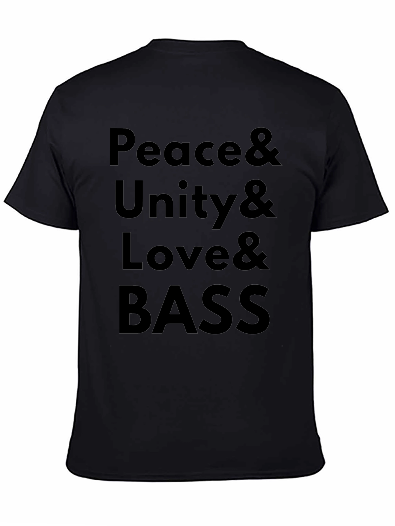 Peace Unity Love Bass Graphic T-Shirt