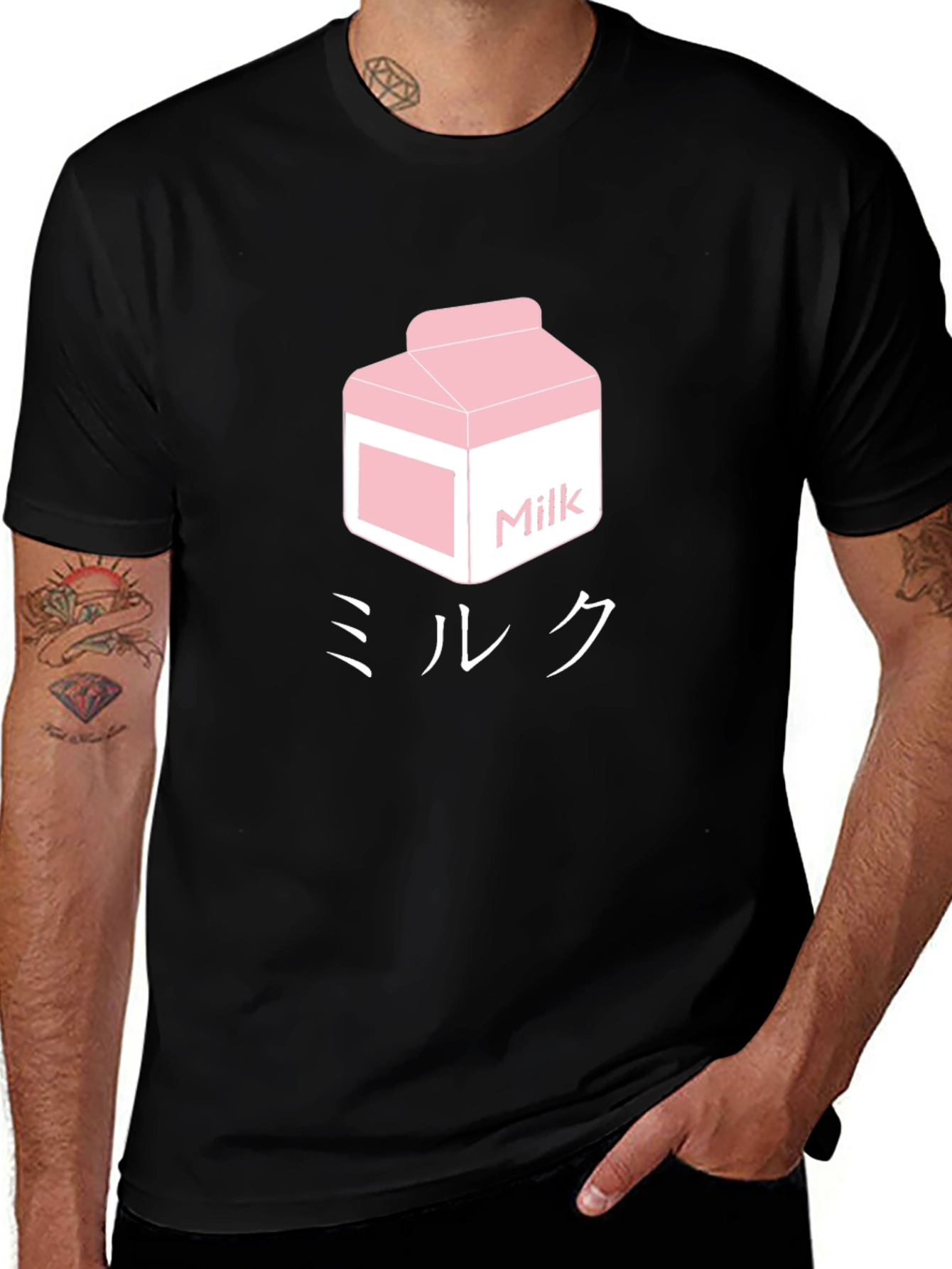 Milk Carton Graphic Tee - Kawaii Style