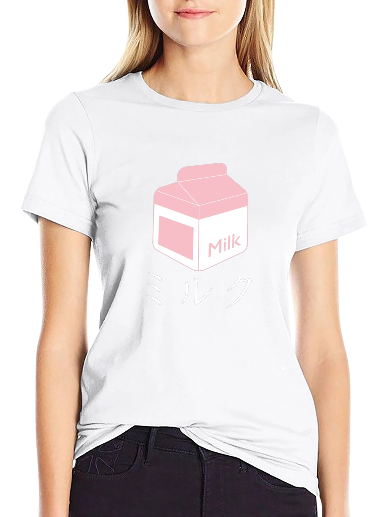 Milk Carton Graphic Tee - Kawaii Style