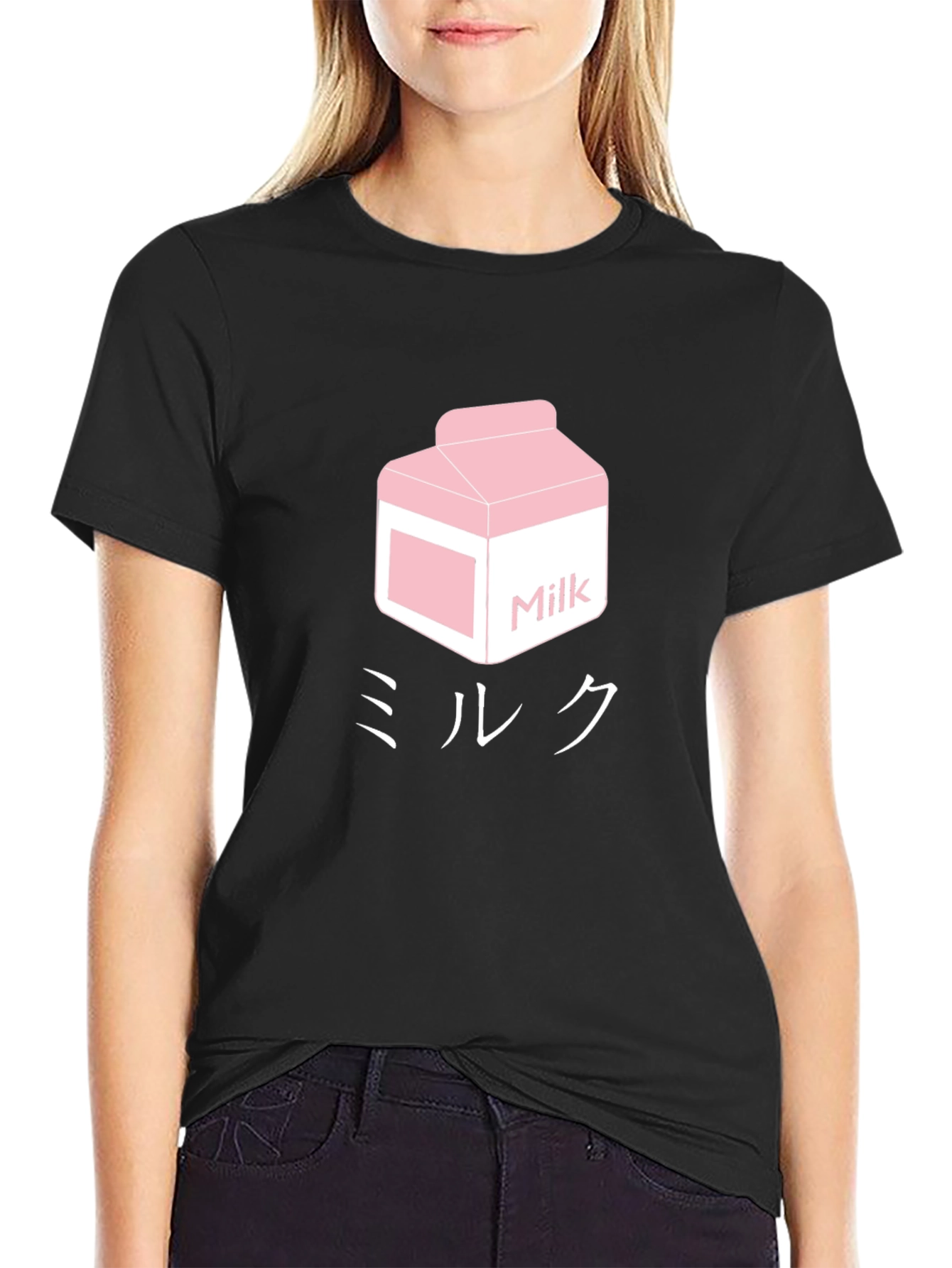 Milk Carton Graphic Tee - Kawaii Style