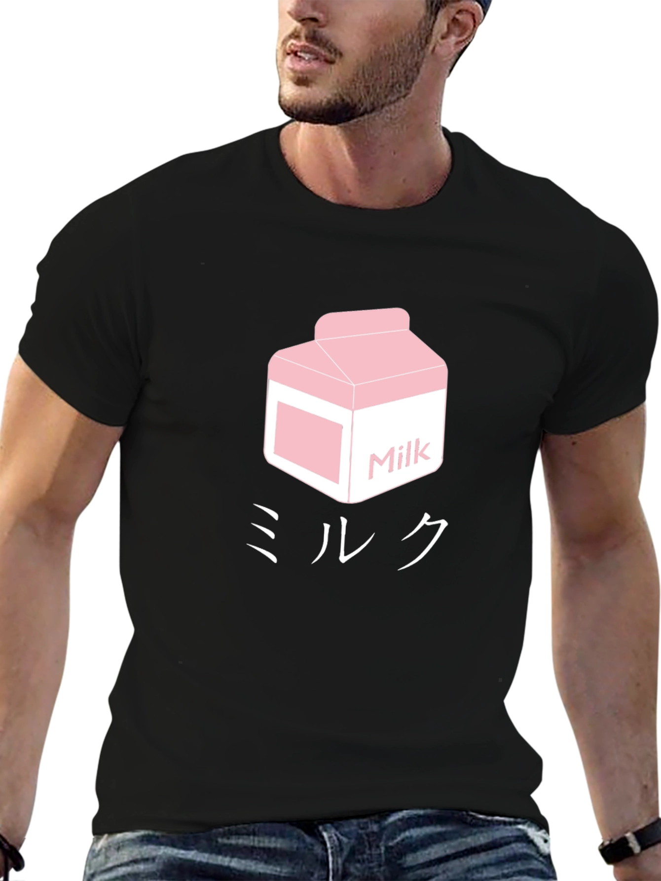 Milk Carton Graphic Tee - Kawaii Style