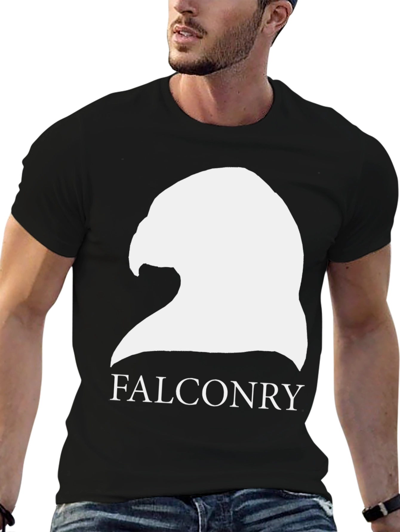 Falconry Graphic Tee - Bird Lovers Black T-Shirt