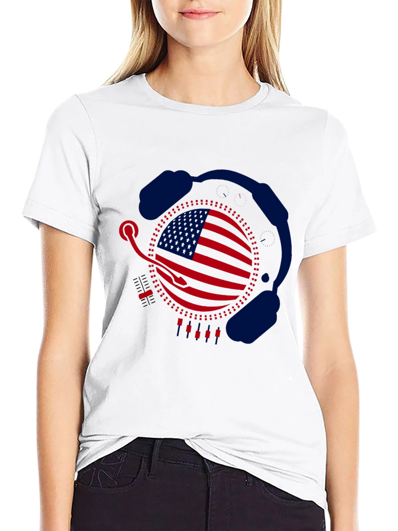 American DJ Headphone Graphic T-Shirt
