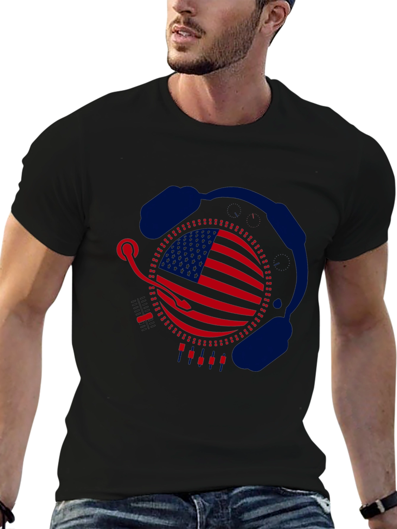 American DJ Headphone Graphic T-Shirt