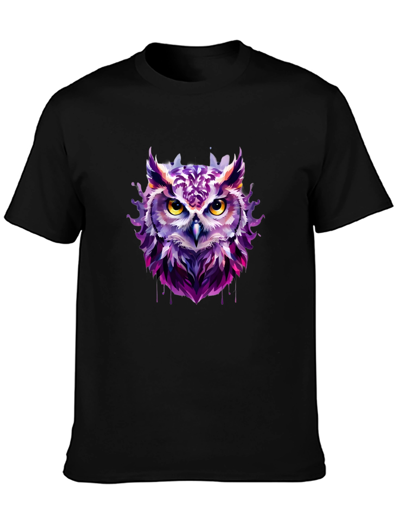 Artistic Owl Graphic Tee - Unique Design