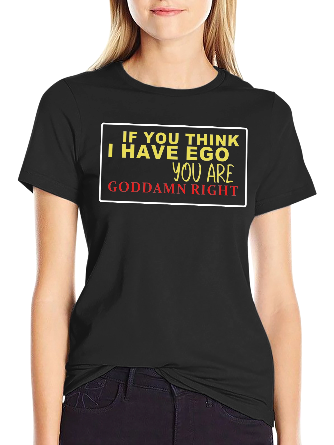 Ego Graphic Tee - Black Sarcastic Humor T-Shirt