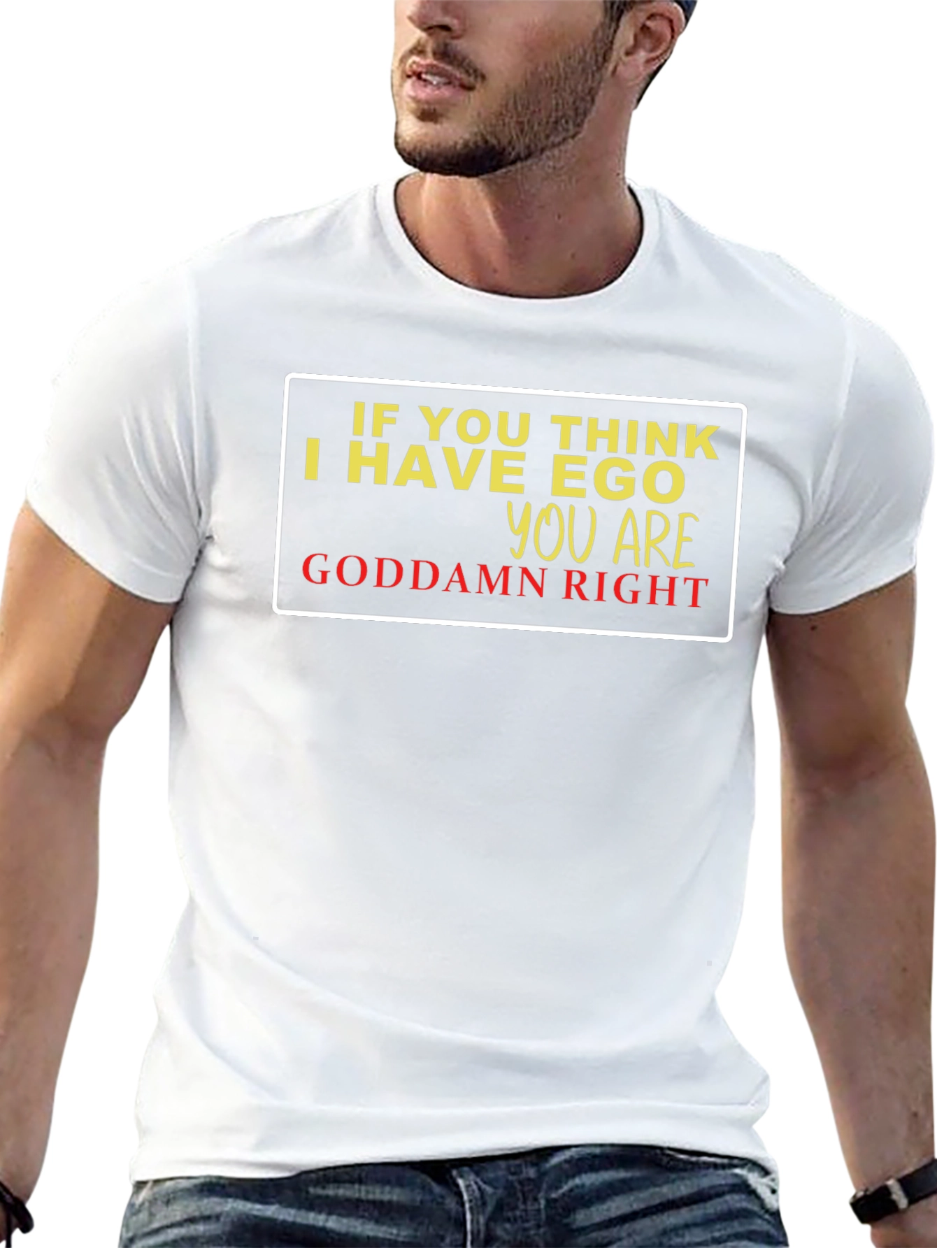 Ego Graphic Tee - Black Sarcastic Humor T-Shirt