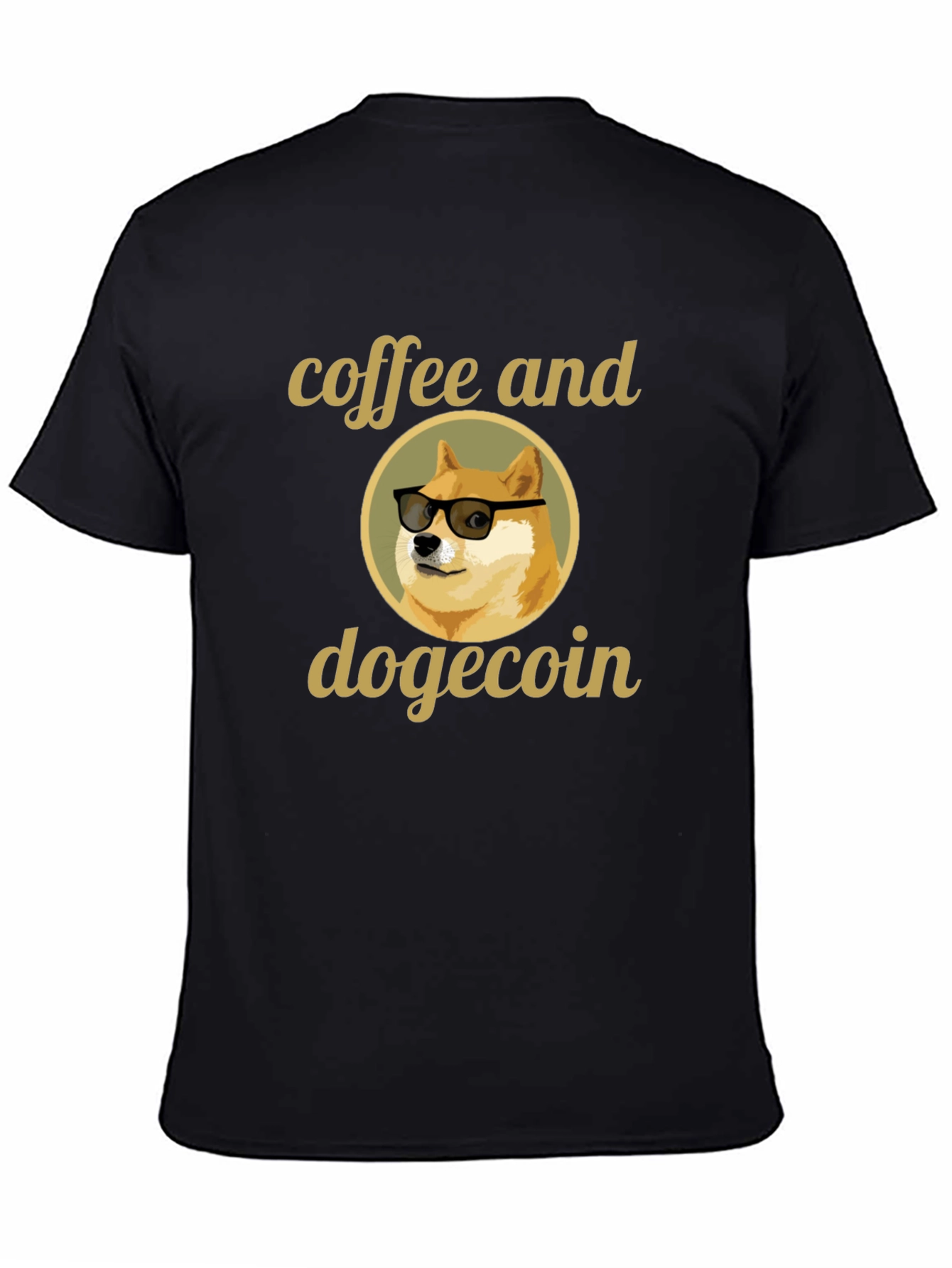 Coffee and Dogecoin Graphic T-Shirt