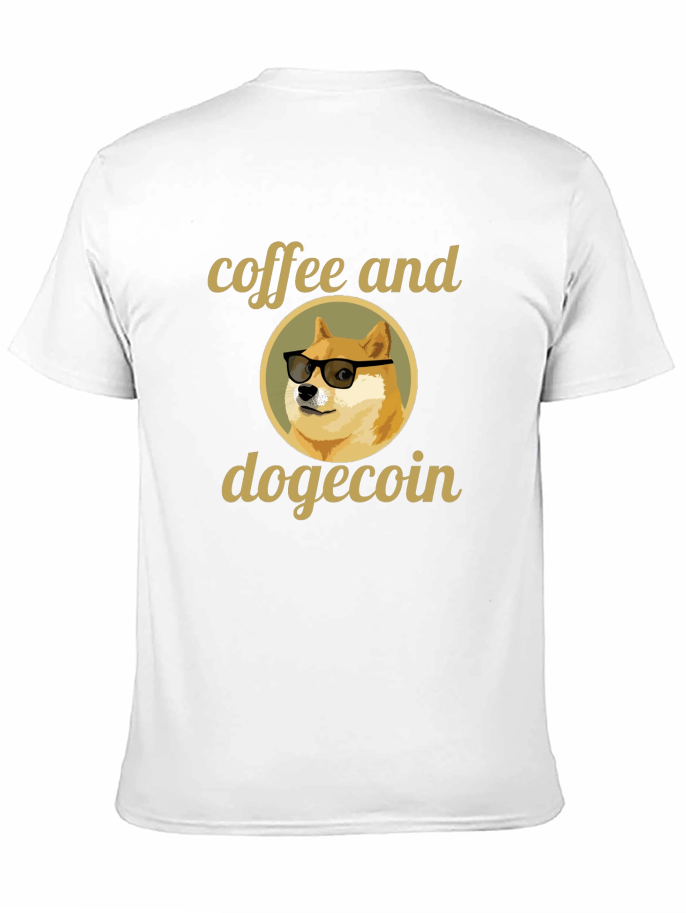 Coffee and Dogecoin Graphic T-Shirt