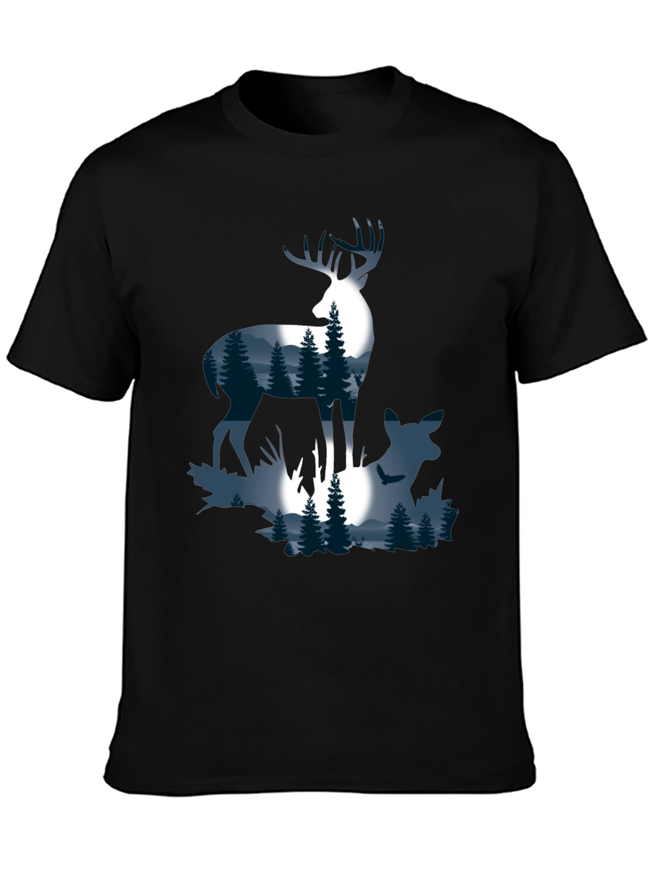 Deer Silhouette Graphic T-Shirt