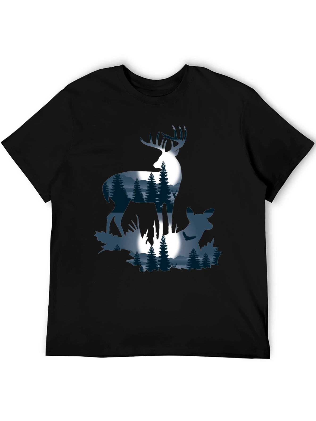 Deer Silhouette Graphic T-Shirt