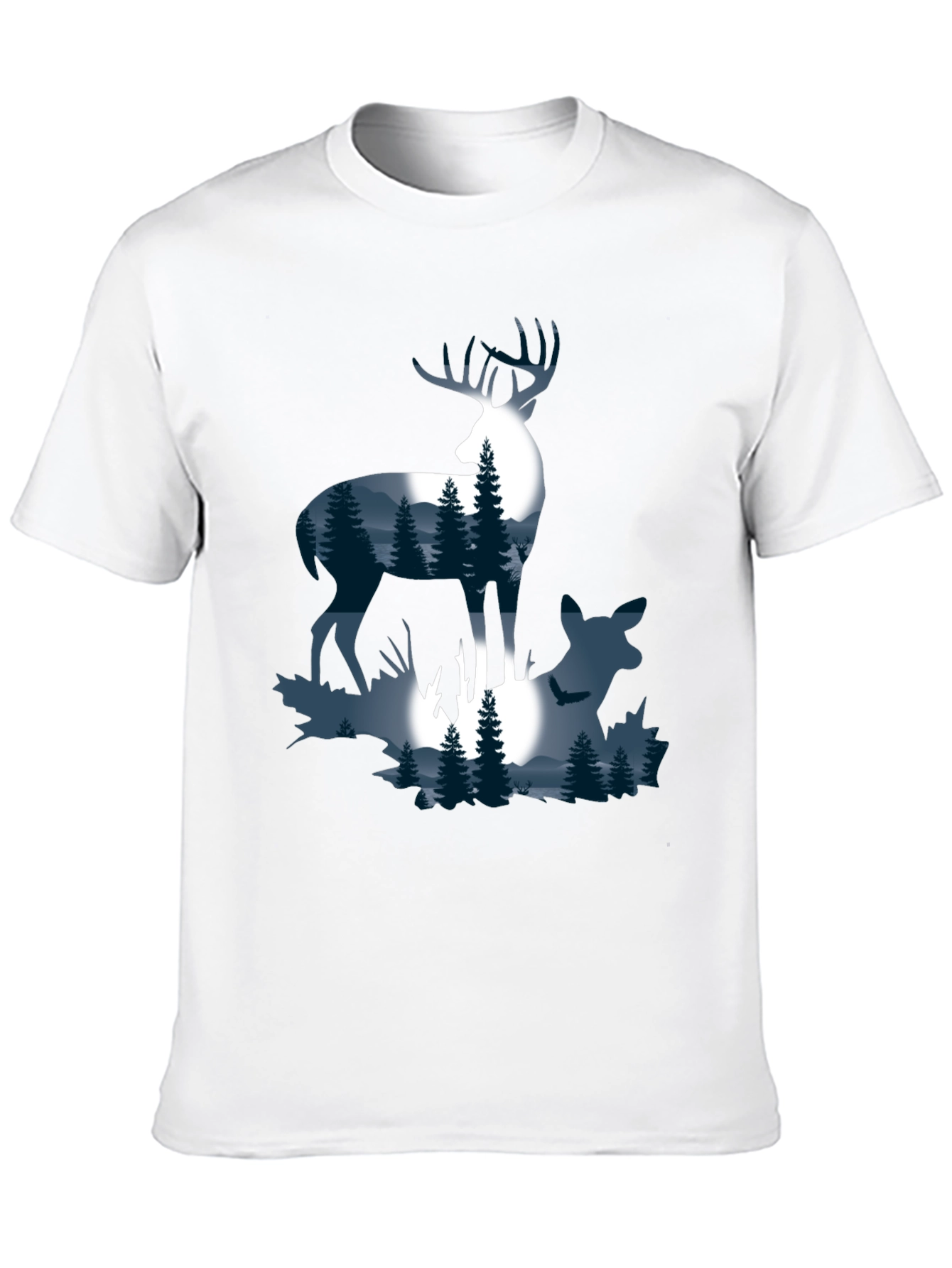 Deer Silhouette Graphic T-Shirt