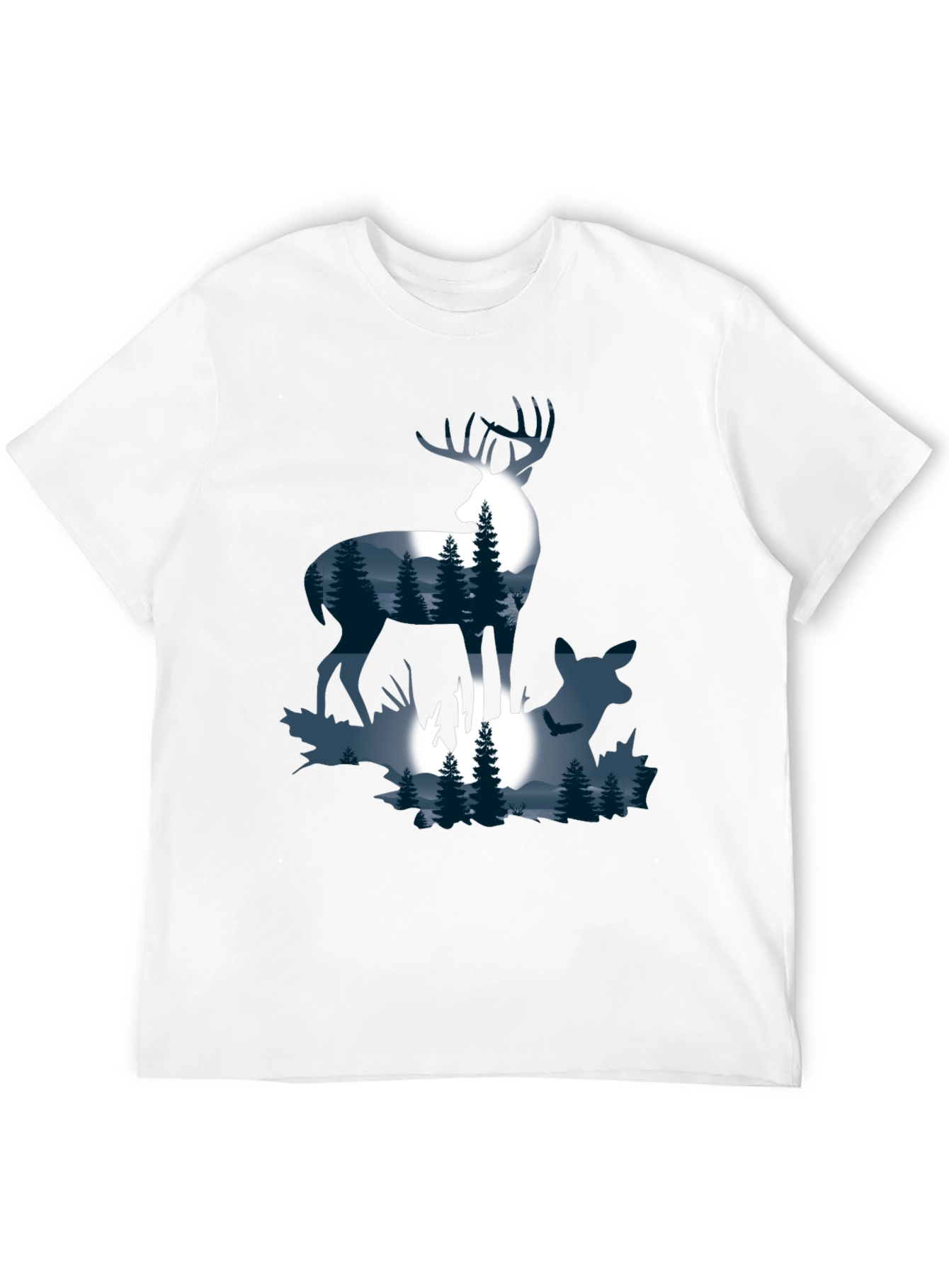 Deer Silhouette Graphic T-Shirt