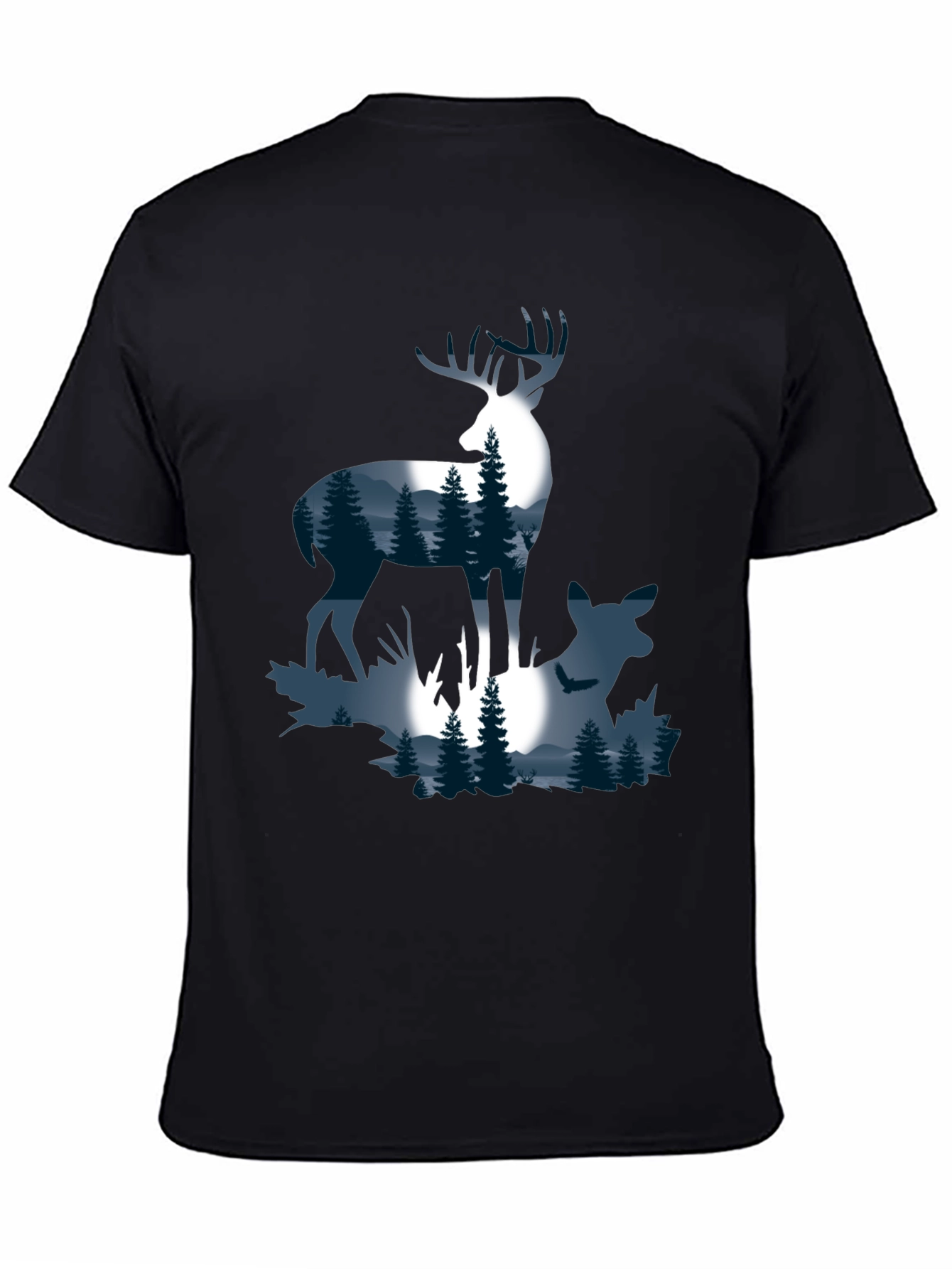 Deer Silhouette Graphic T-Shirt