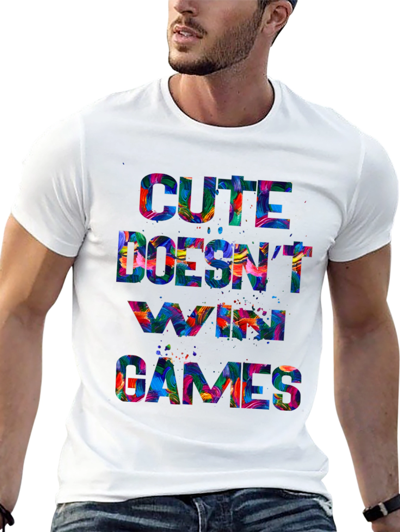 Cute Doesnt Win Games Graphic T-Shirt
