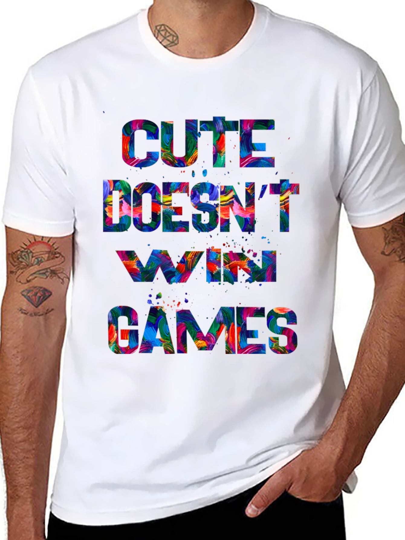 Cute Doesnt Win Games Graphic T-Shirt