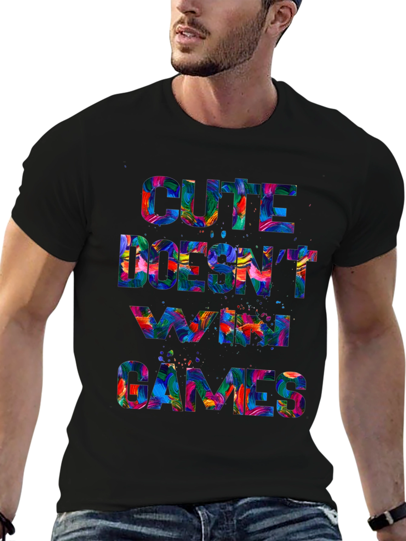 Cute Doesnt Win Games Graphic T-Shirt
