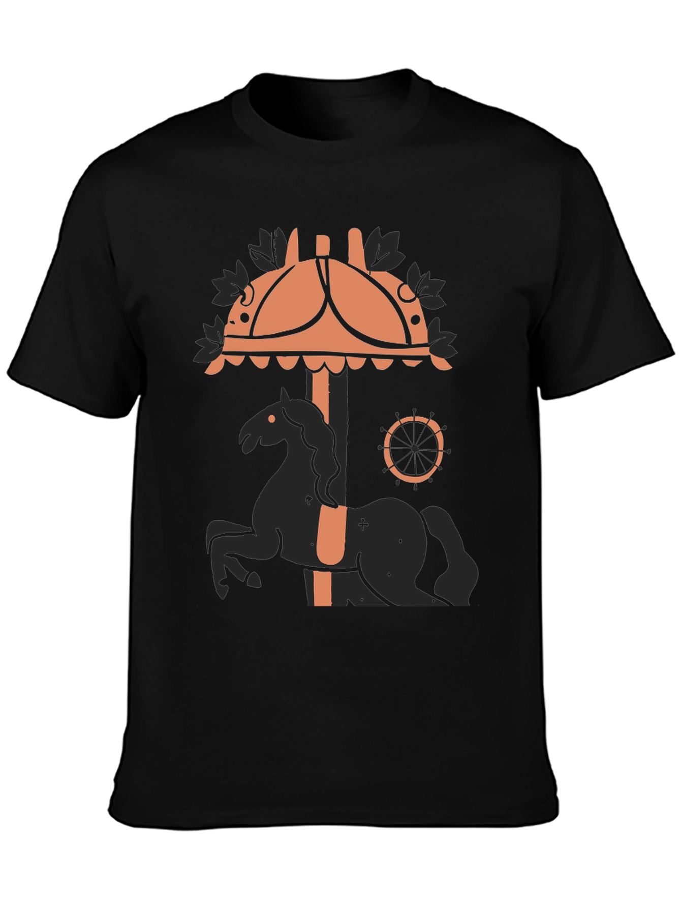 Carousel Horse Graphic Tee - Black