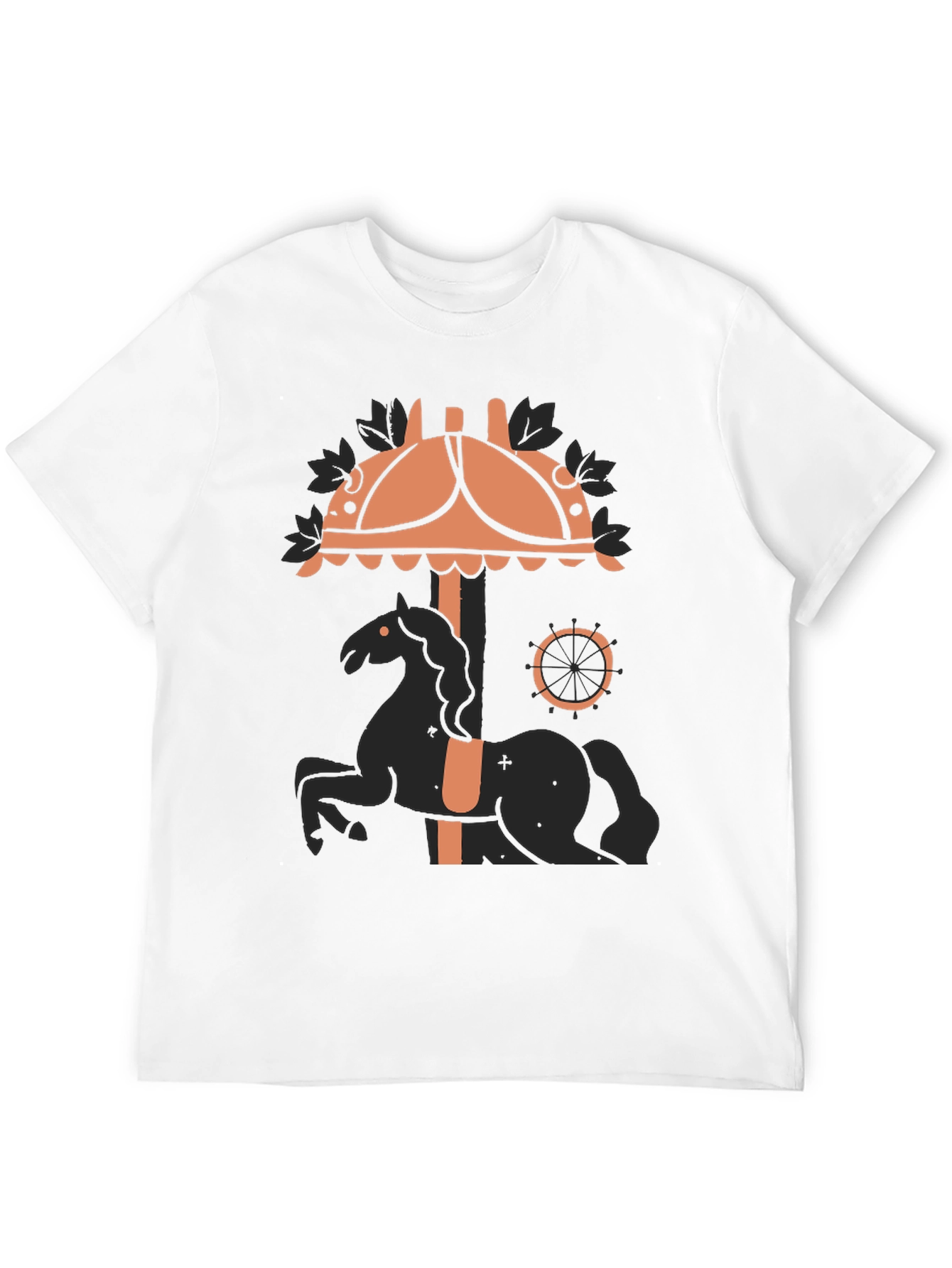 Carousel Horse Graphic Tee - Black
