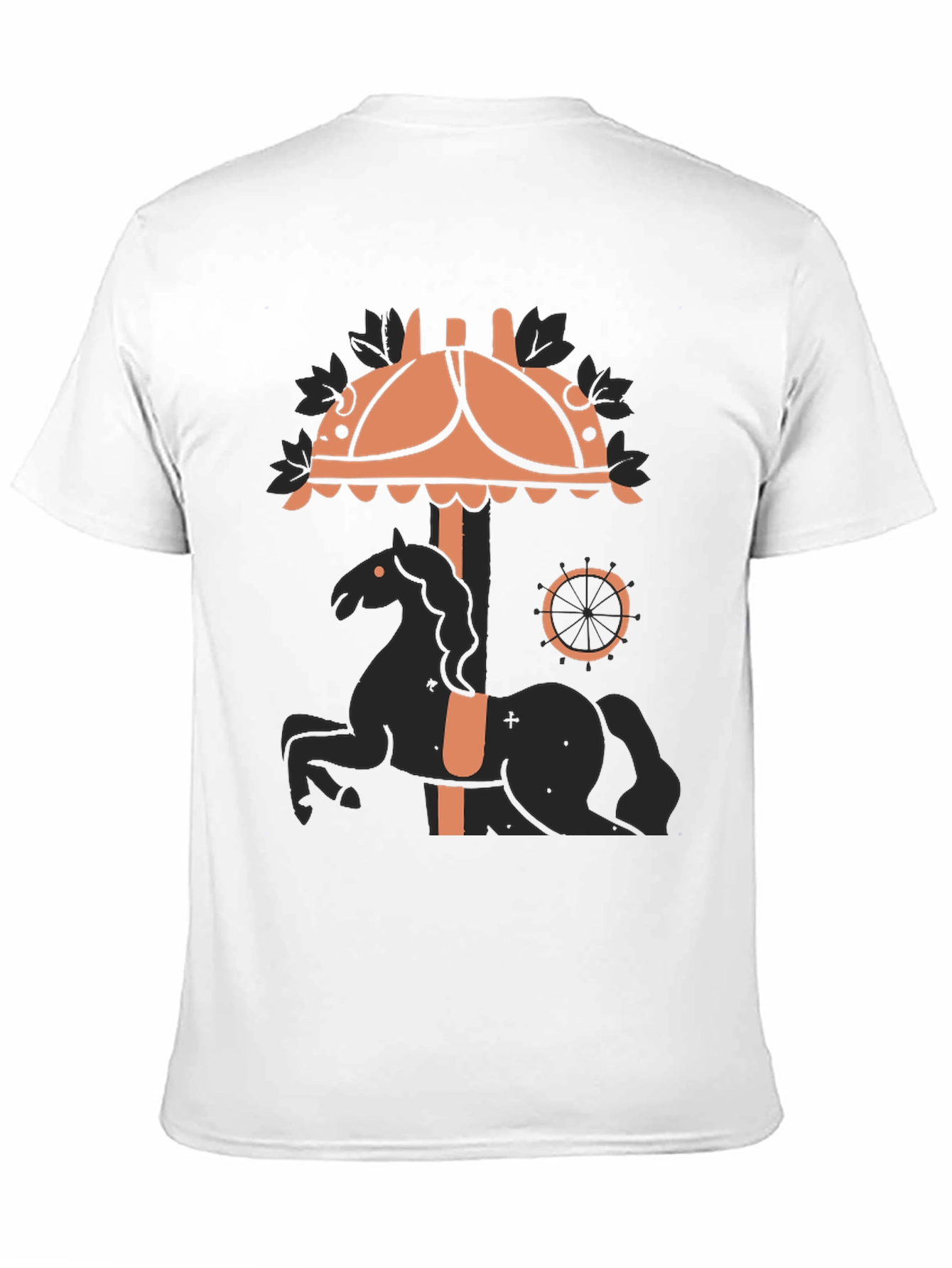 Carousel Horse Graphic Tee - Black