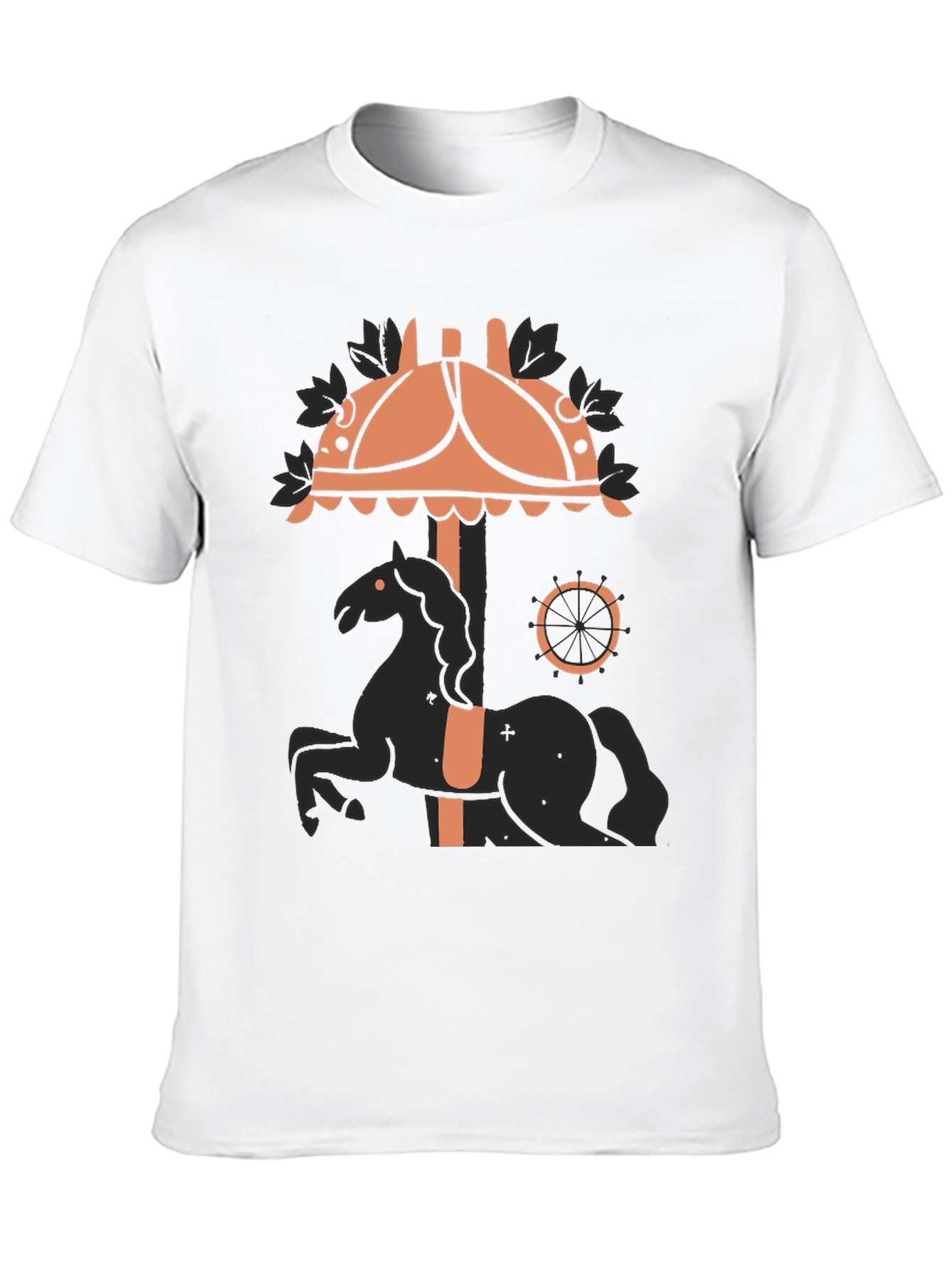 Carousel Horse Graphic Tee - Black