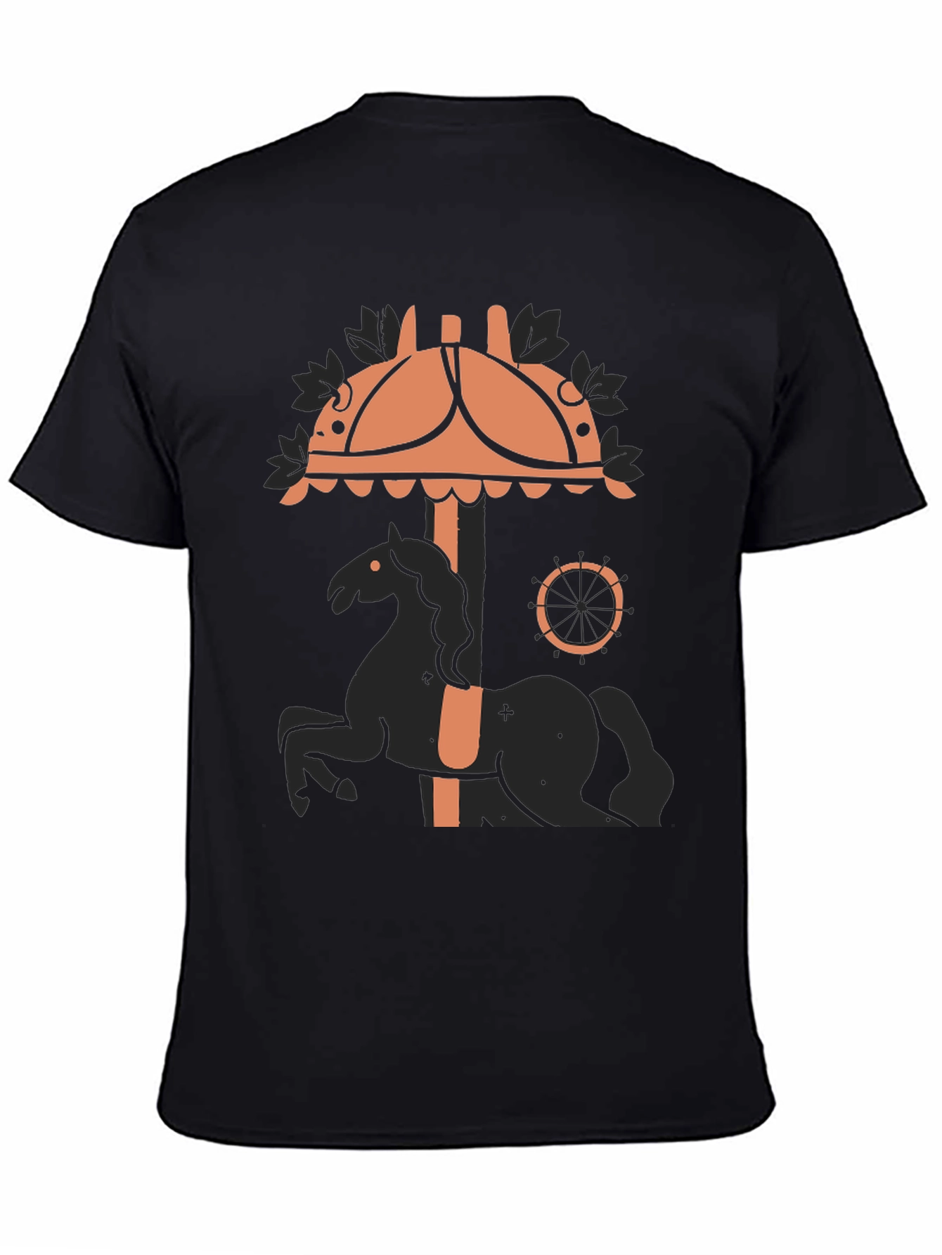 Carousel Horse Graphic Tee - Black