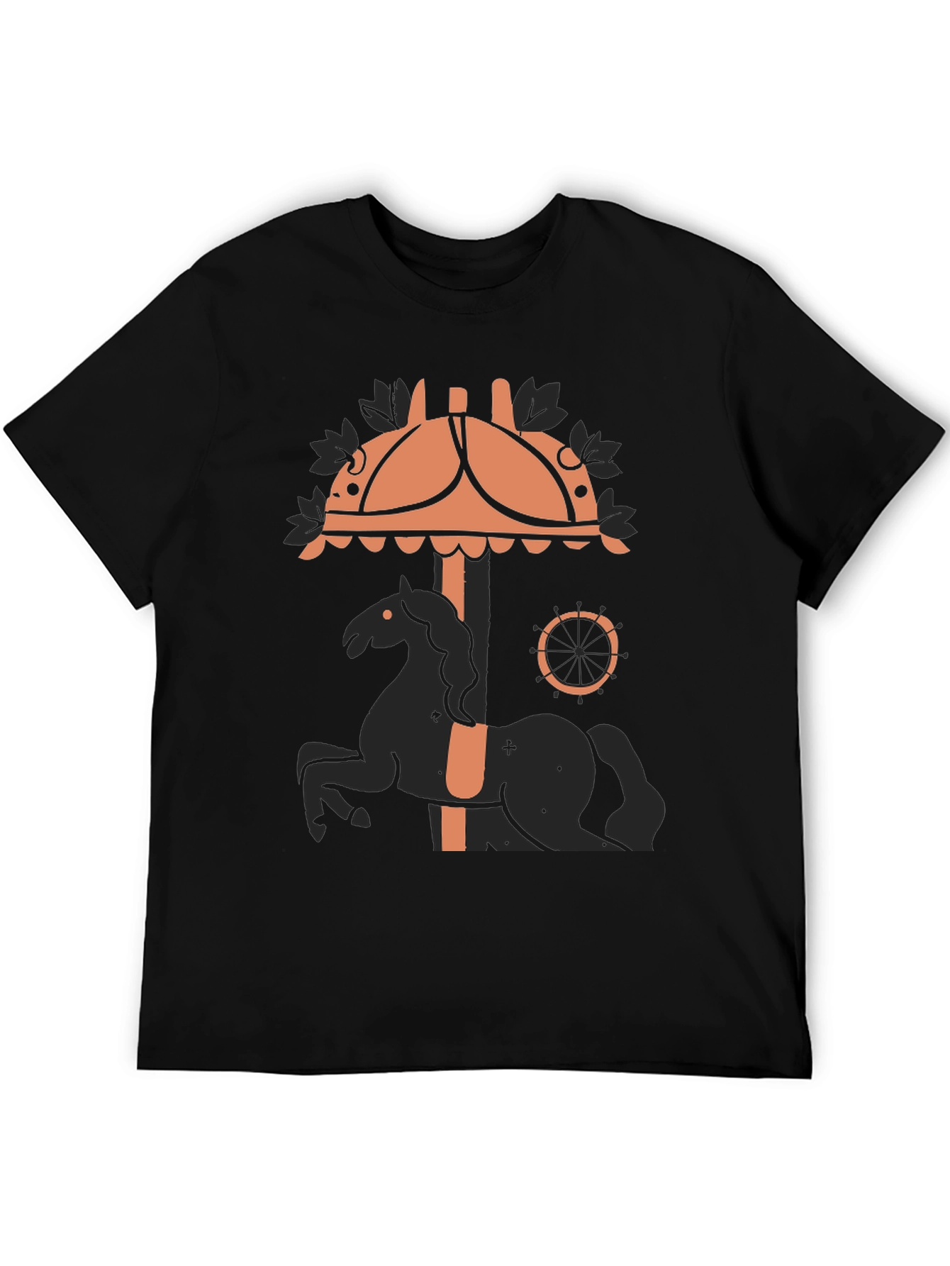 Carousel Horse Graphic Tee - Black