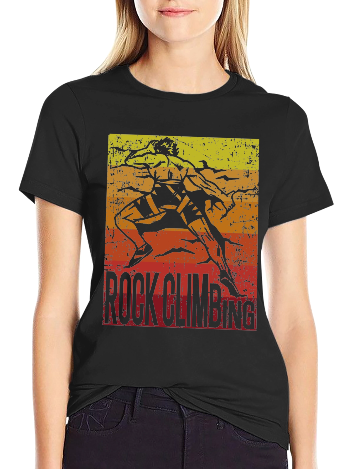 Rock Climbing Retro Graphic T-Shirt