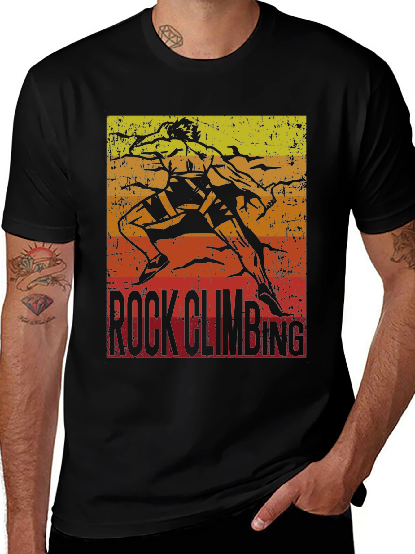 Rock Climbing Retro Graphic T-Shirt
