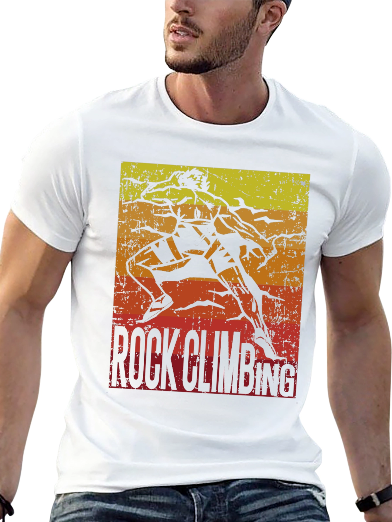 Rock Climbing Retro Graphic T-Shirt