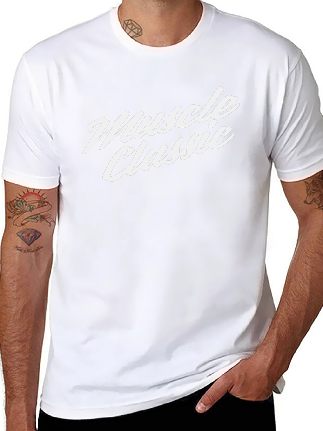 Muscle Classic Black T-Shirt - Premium Cotton