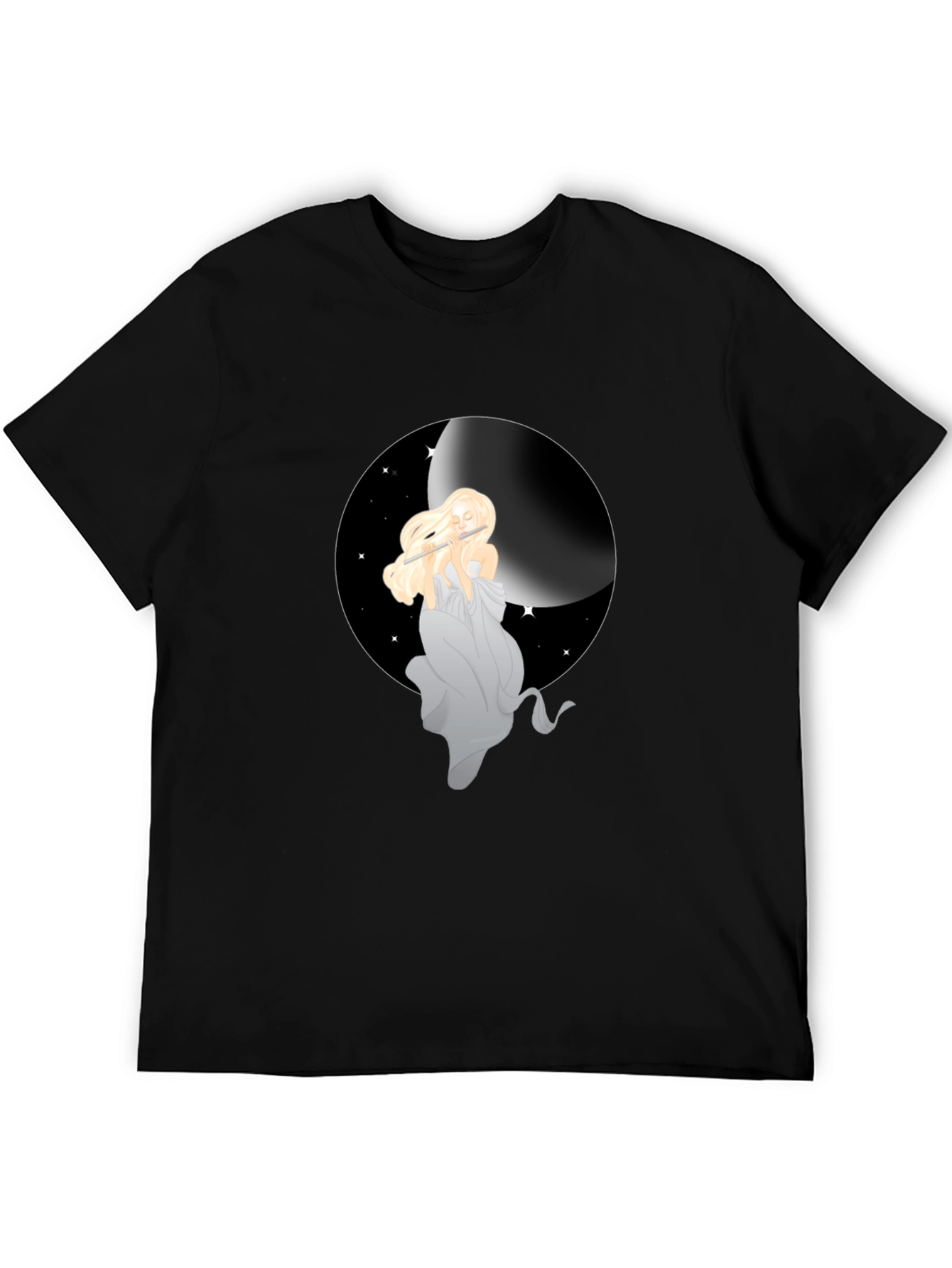 Moon Goddess Graphic Tee - Black Unisex Shirt