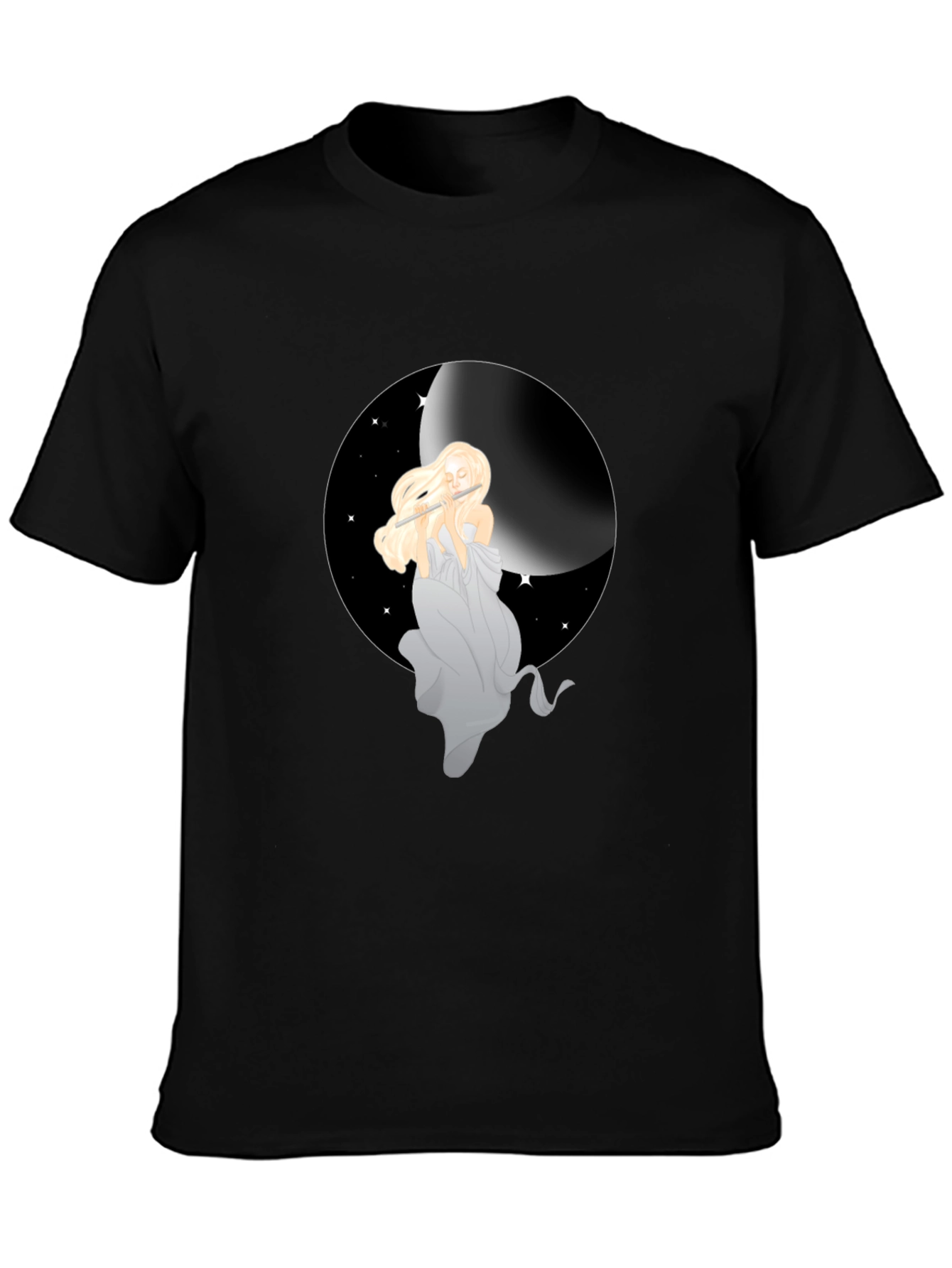Moon Goddess Graphic Tee - Black Unisex Shirt
