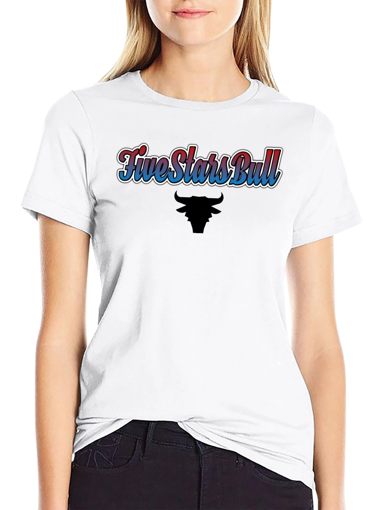 Five Stars Bull Black T-Shirt