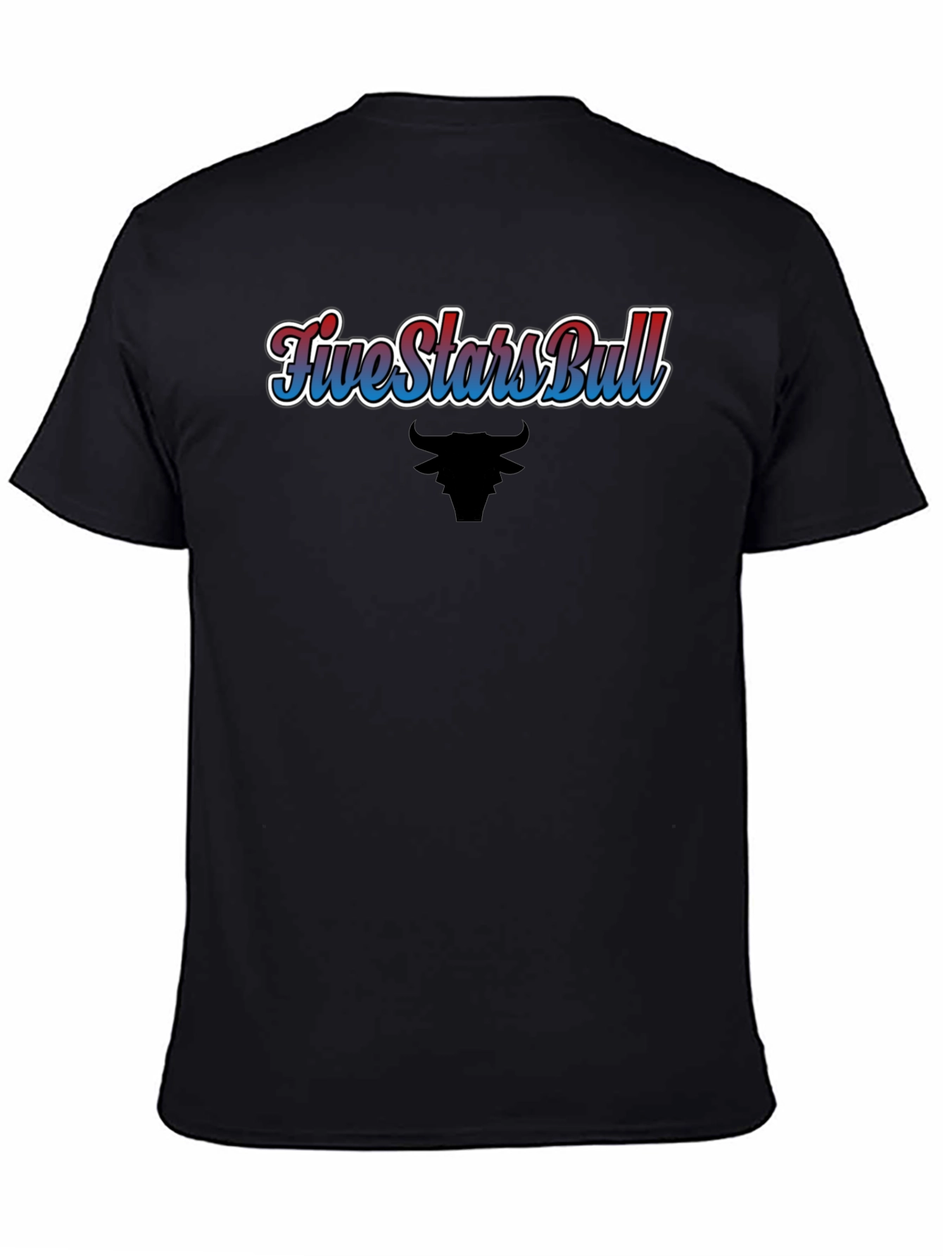 Five Stars Bull Black T-Shirt
