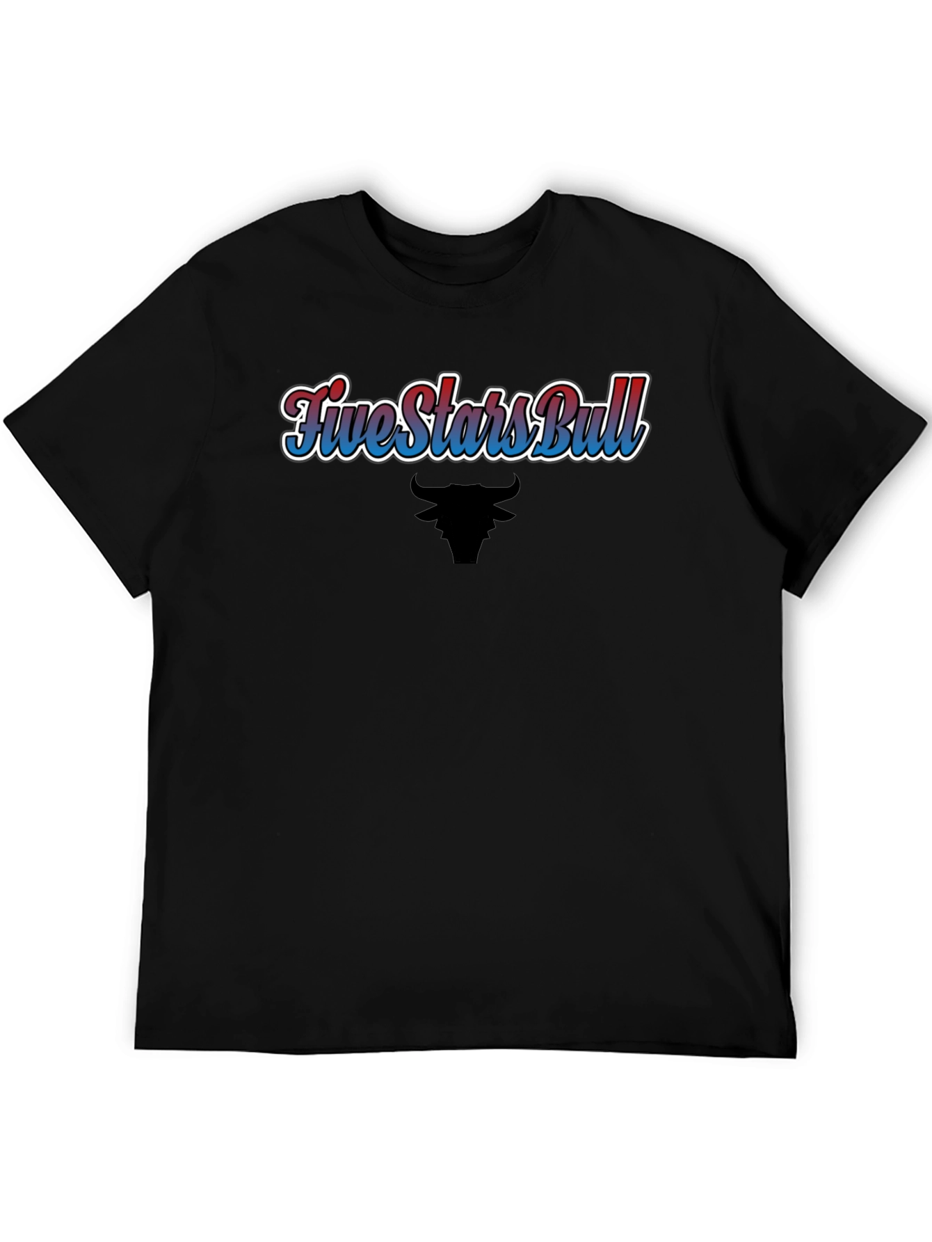 Five Stars Bull Black T-Shirt