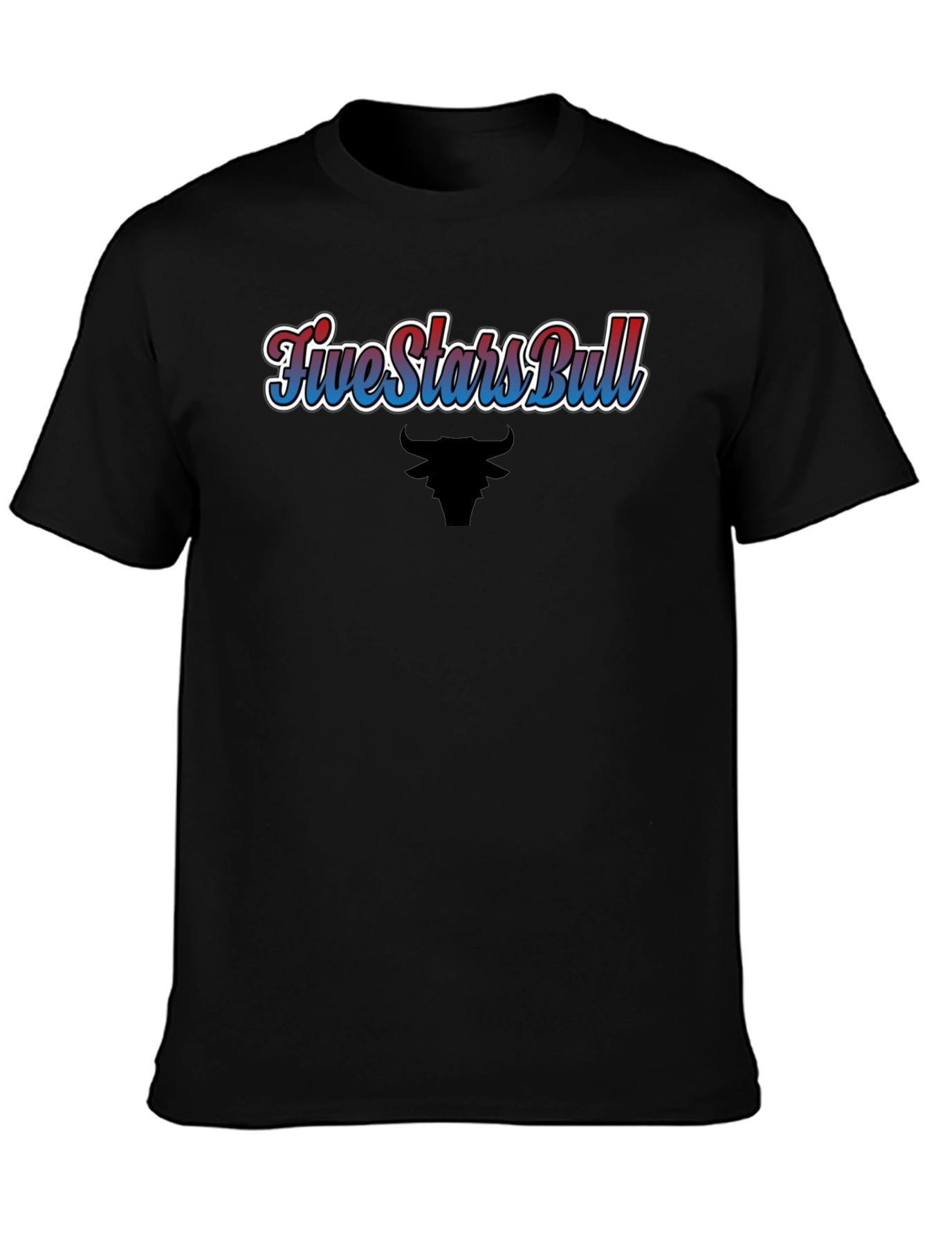 Five Stars Bull Black T-Shirt