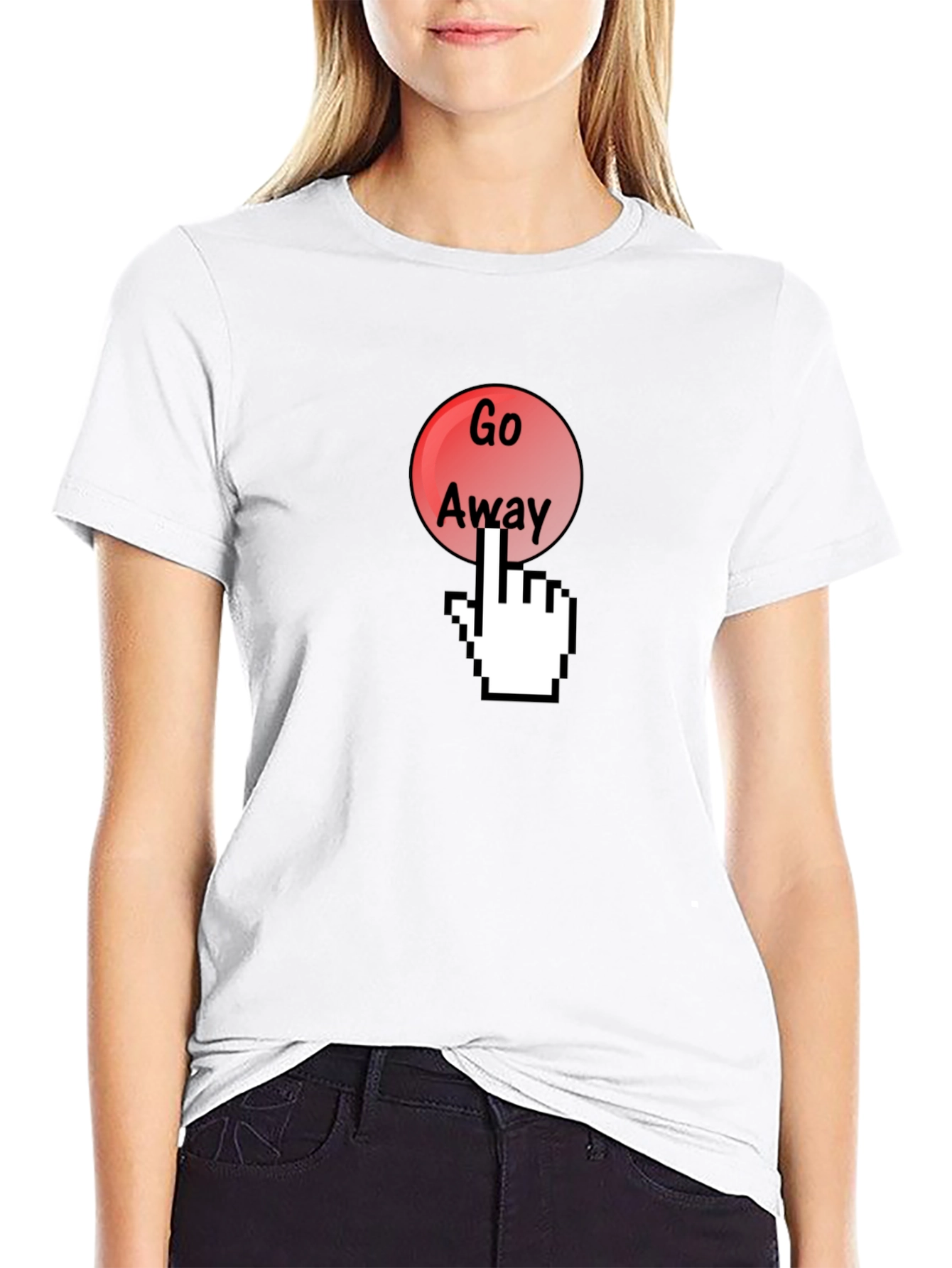 Go Away Funny Graphic T-Shirt