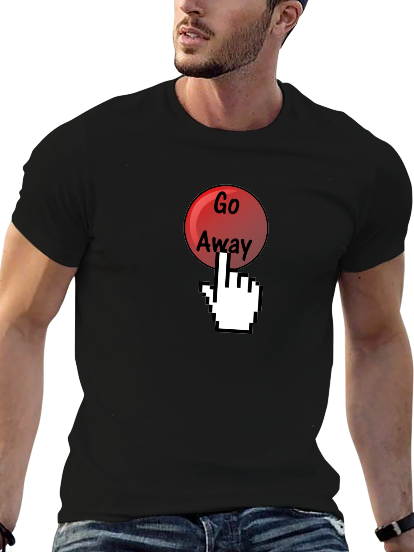 Go Away Funny Graphic T-Shirt
