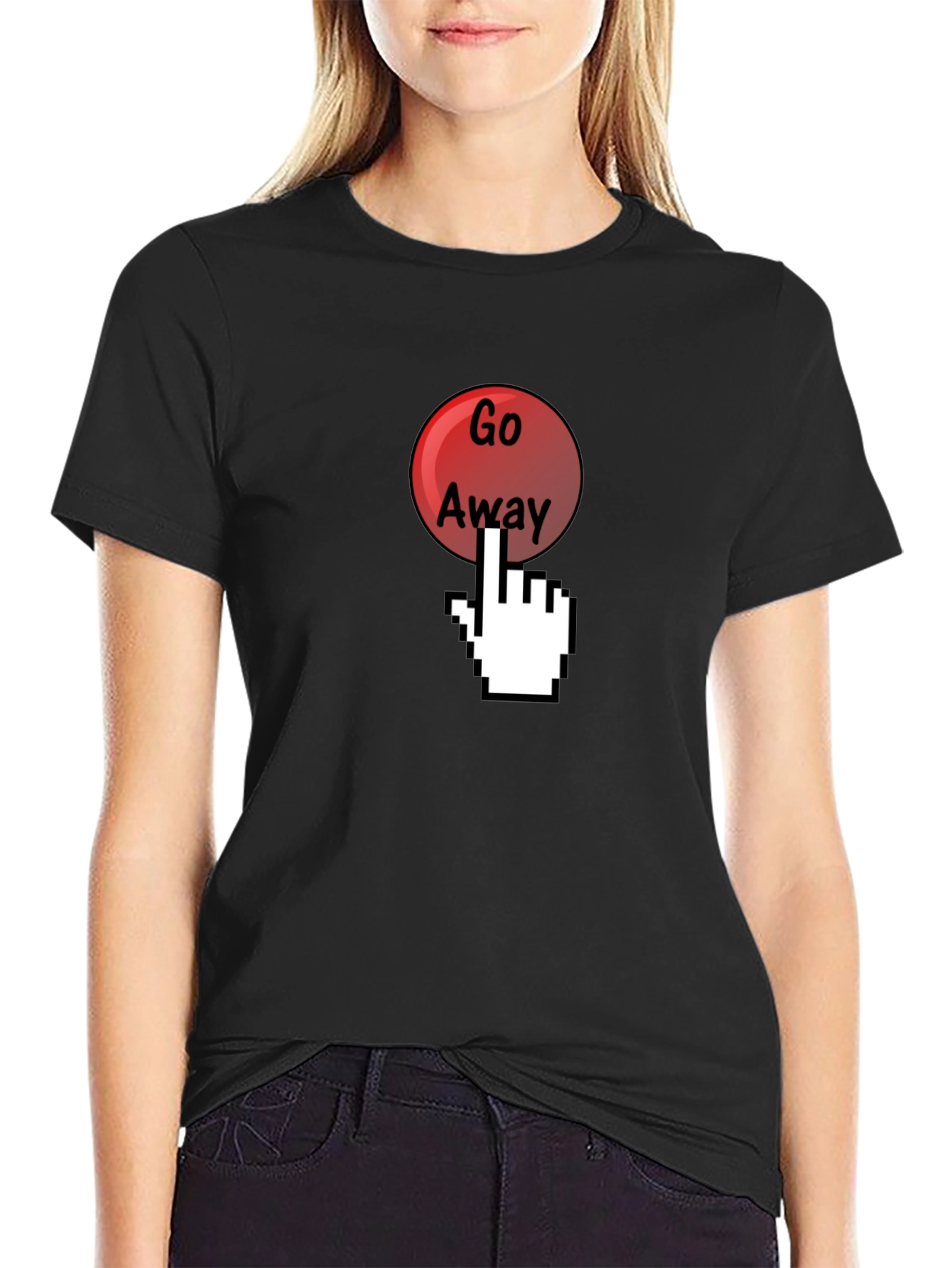Go Away Funny Graphic T-Shirt