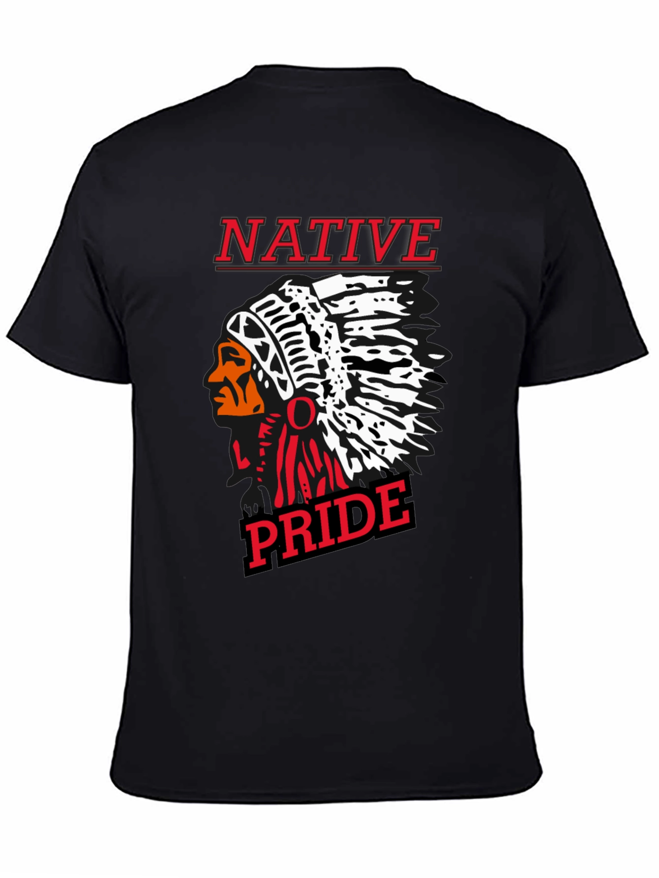 Native Pride Black Graphic T-Shirt