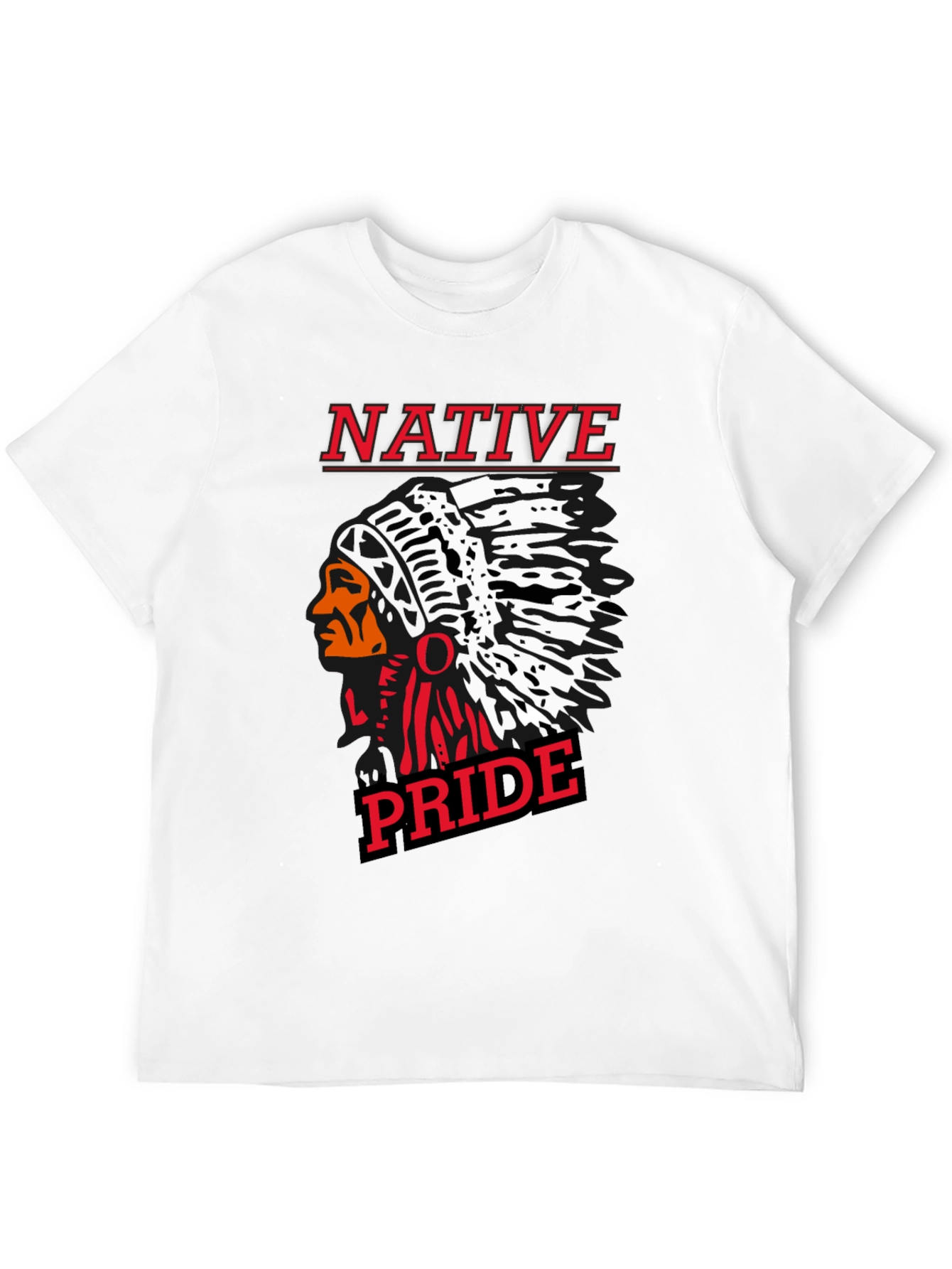 Native Pride Black Graphic T-Shirt