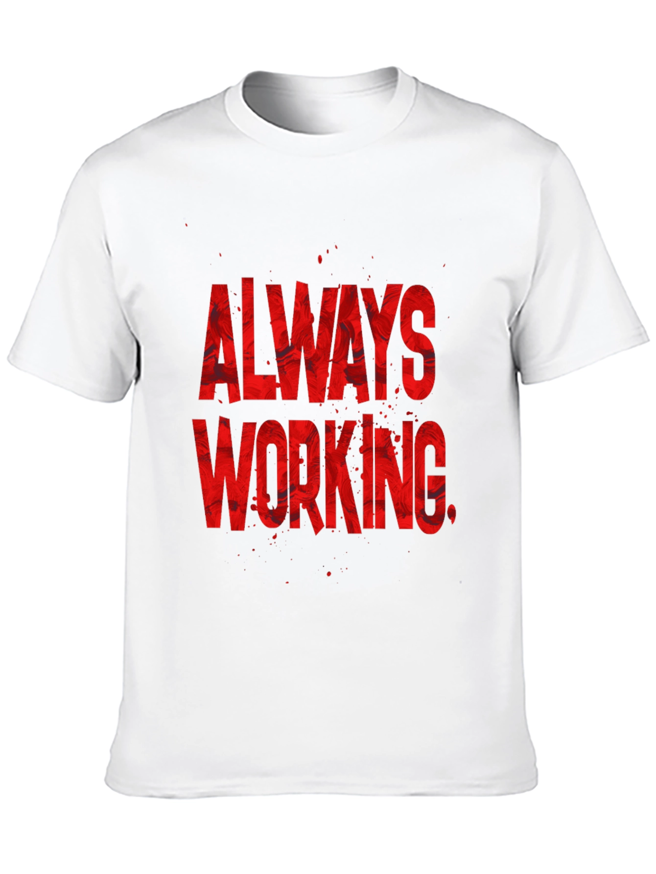 Always Working Graphic Tee - Black Cotton Blend