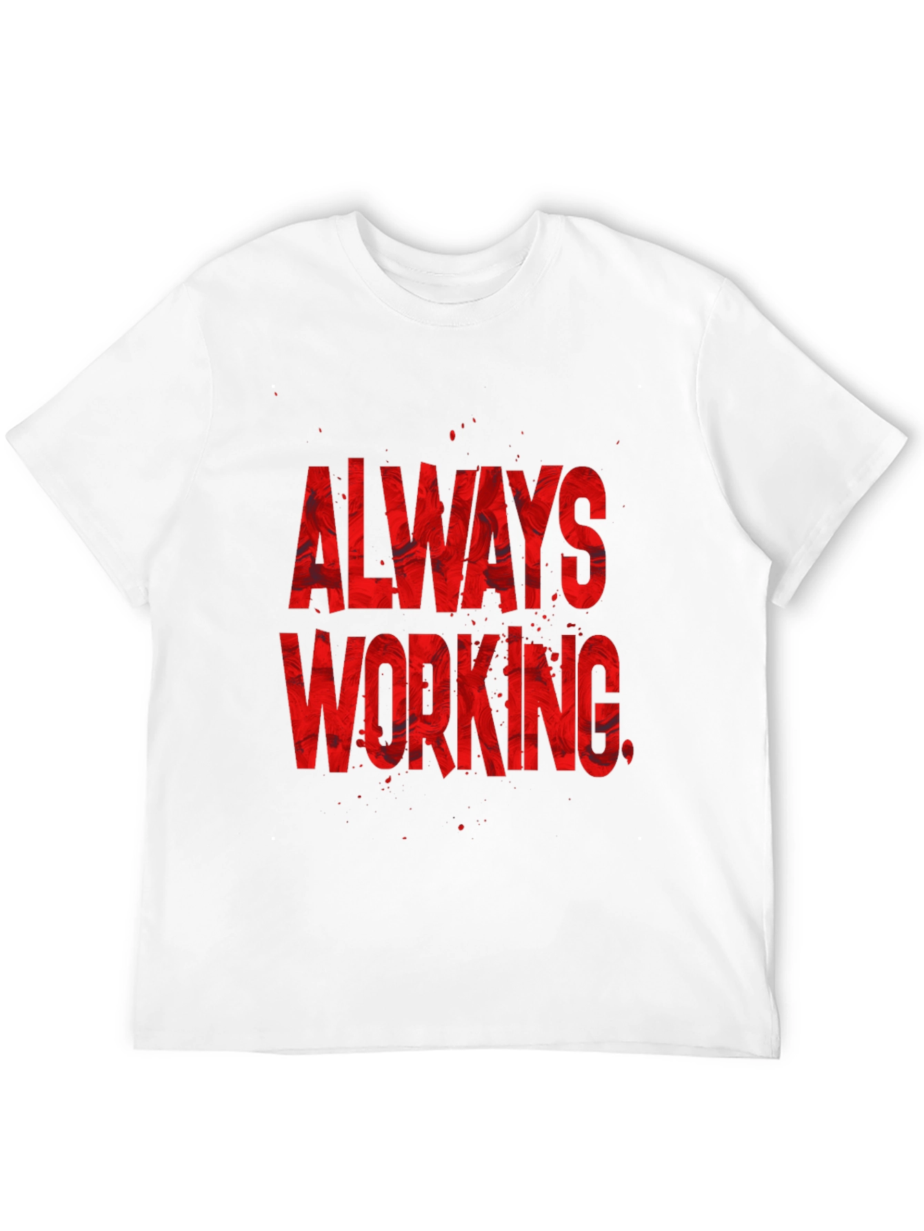 Always Working Graphic Tee - Black Cotton Blend