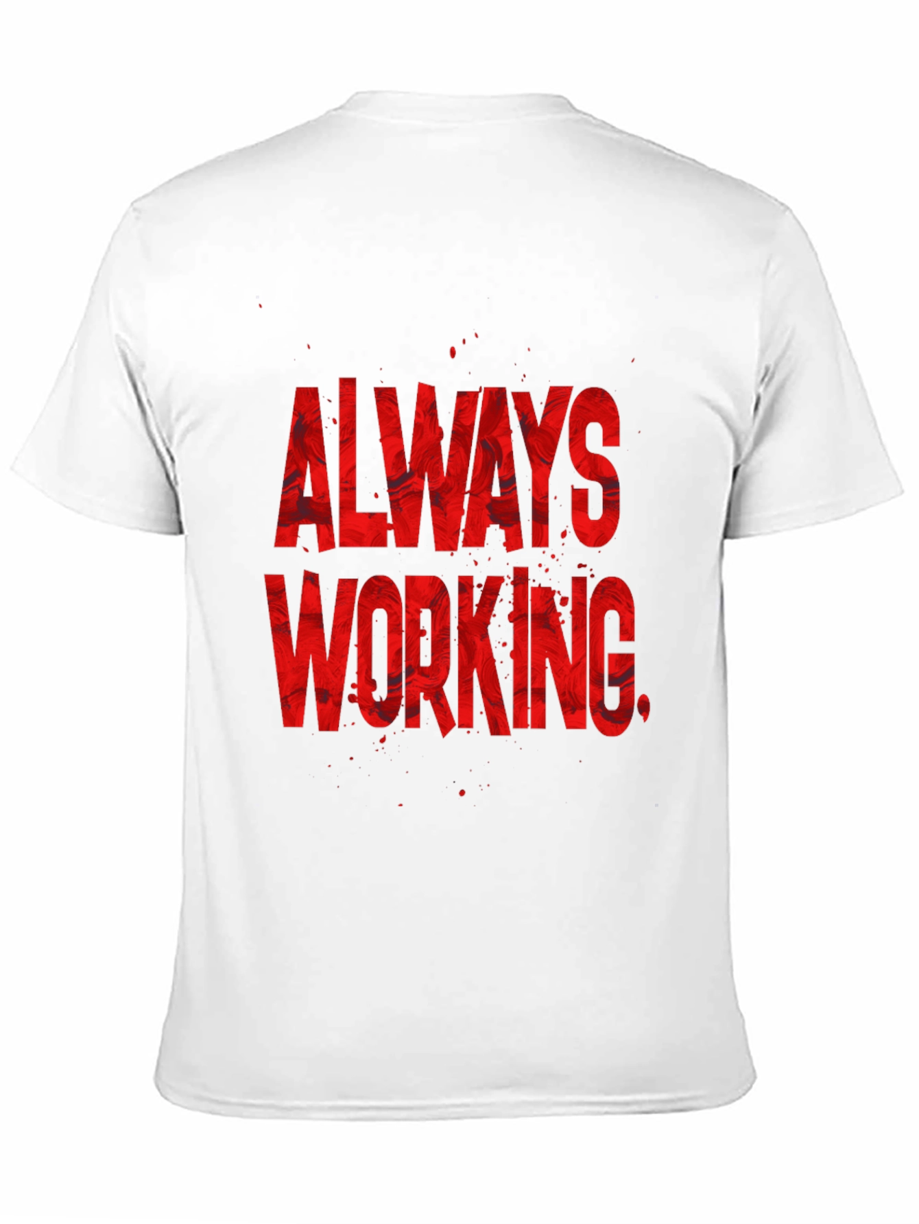 Always Working Graphic Tee - Black Cotton Blend