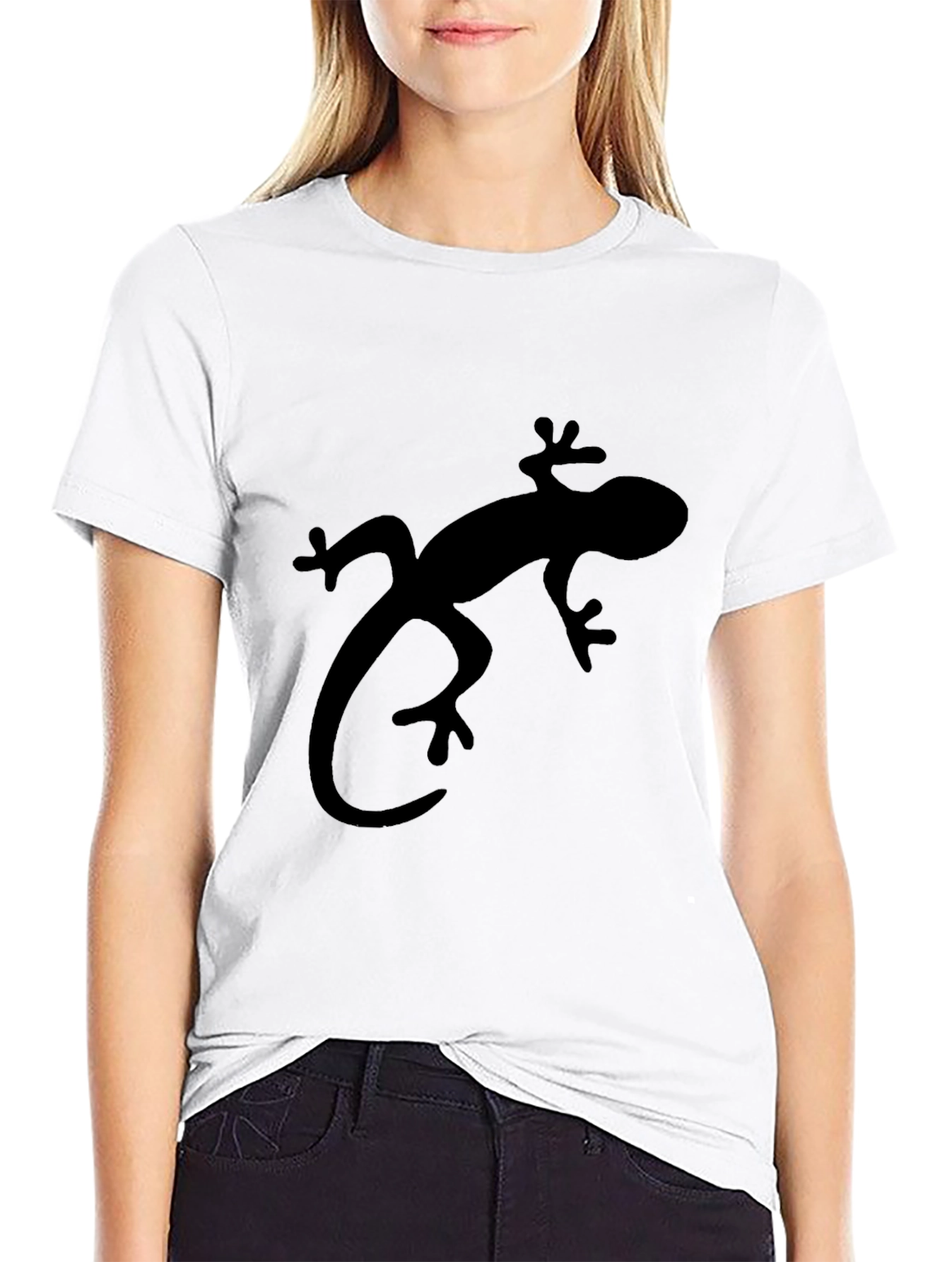 Lizard Graphic Black T-Shirt - Casual Style