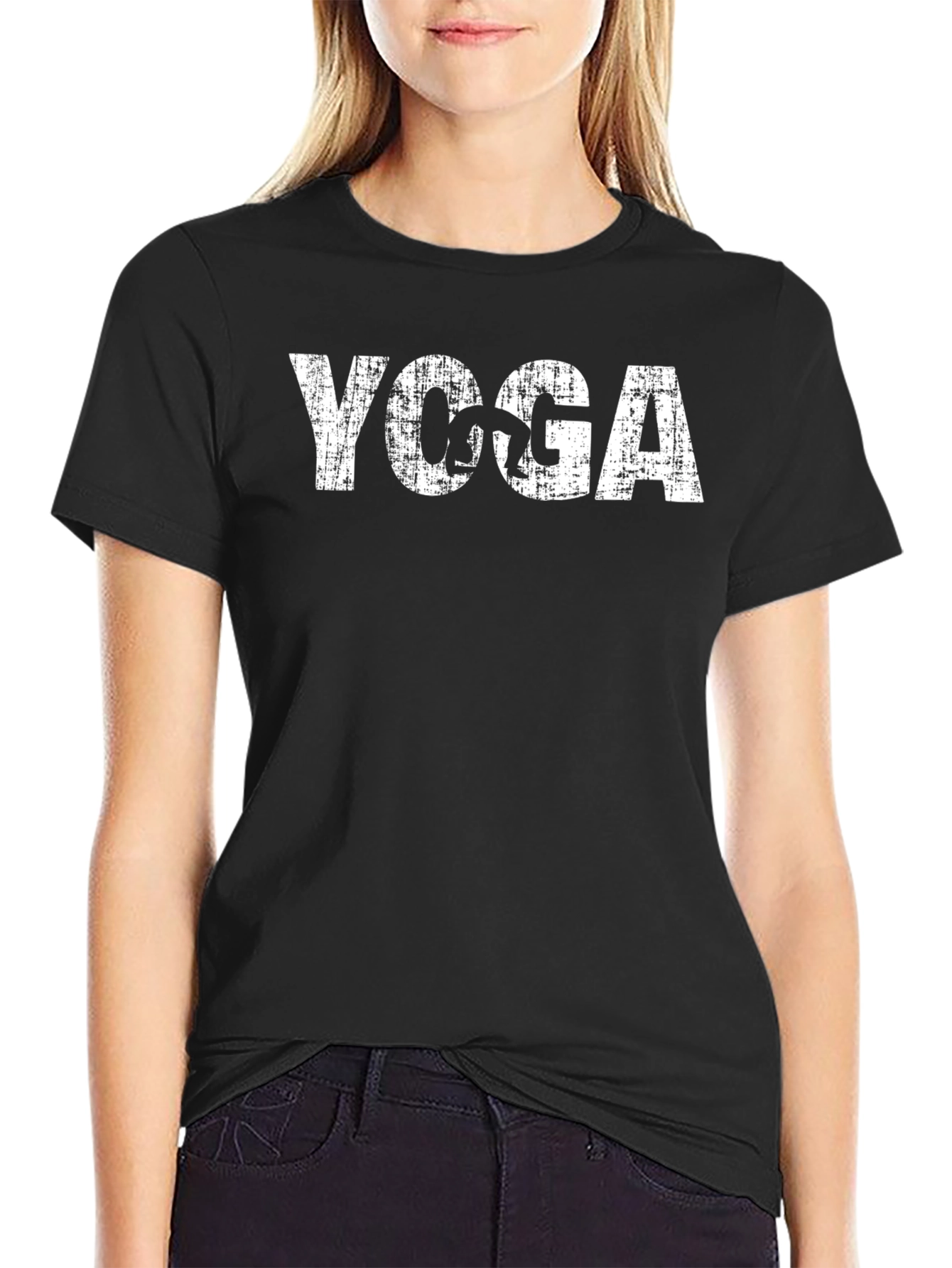 Yoga Graphic Black T-Shirt