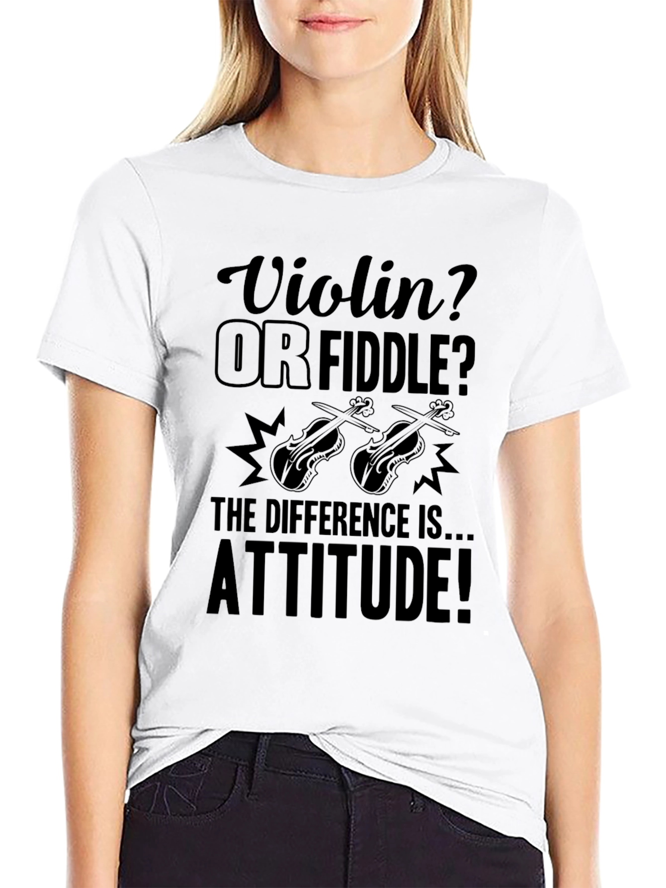 Violin or Fiddle T-Shirt - Attitude Design